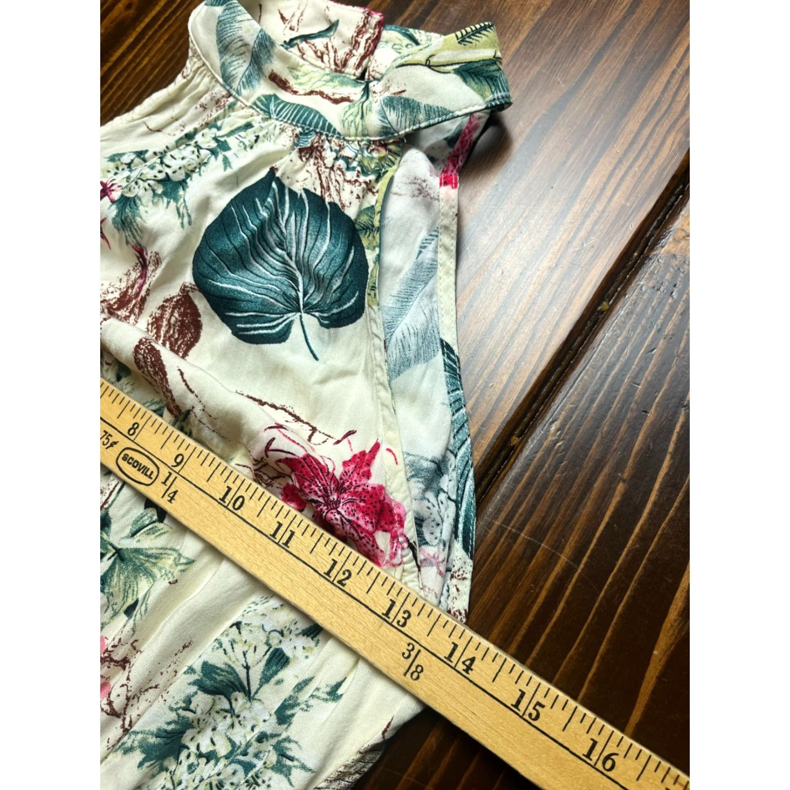 Shein SheIn Dress Women's 4 Maxi Floral Hawaiian Slit Pink Tan Green Size S / US 4 / IT 40 - 4 Thumbnail