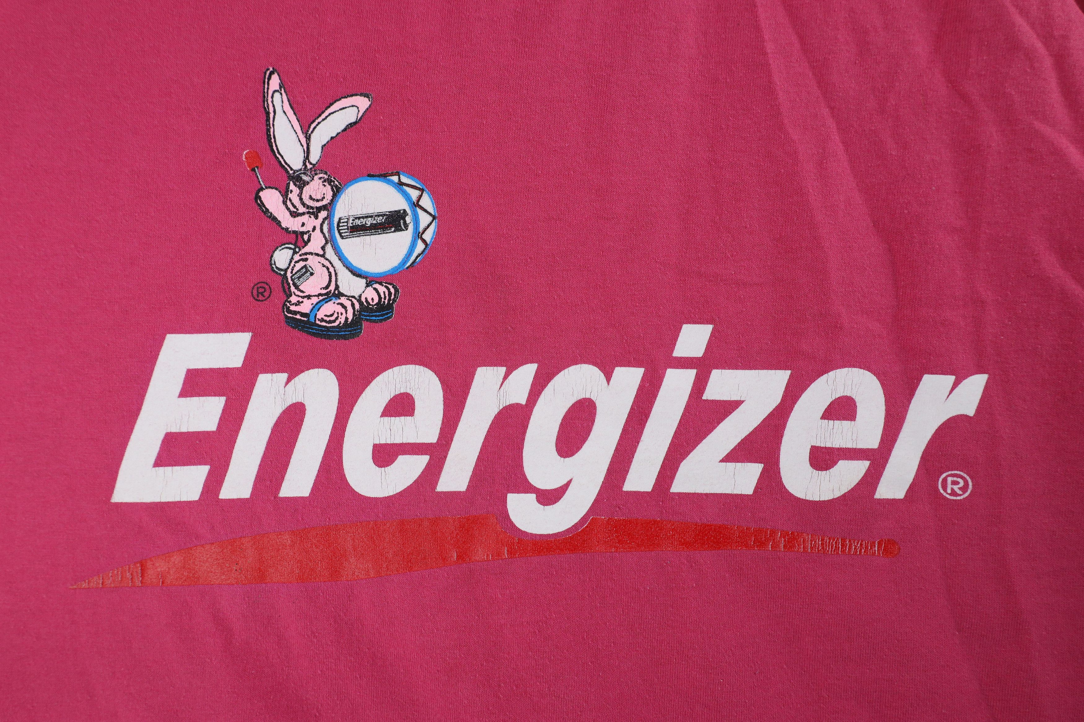 Vintage Vintage 90s Bunny Battery Short Sleeve T-Shirt Pink Size US XL / EU 56 / 4 - 4 Thumbnail