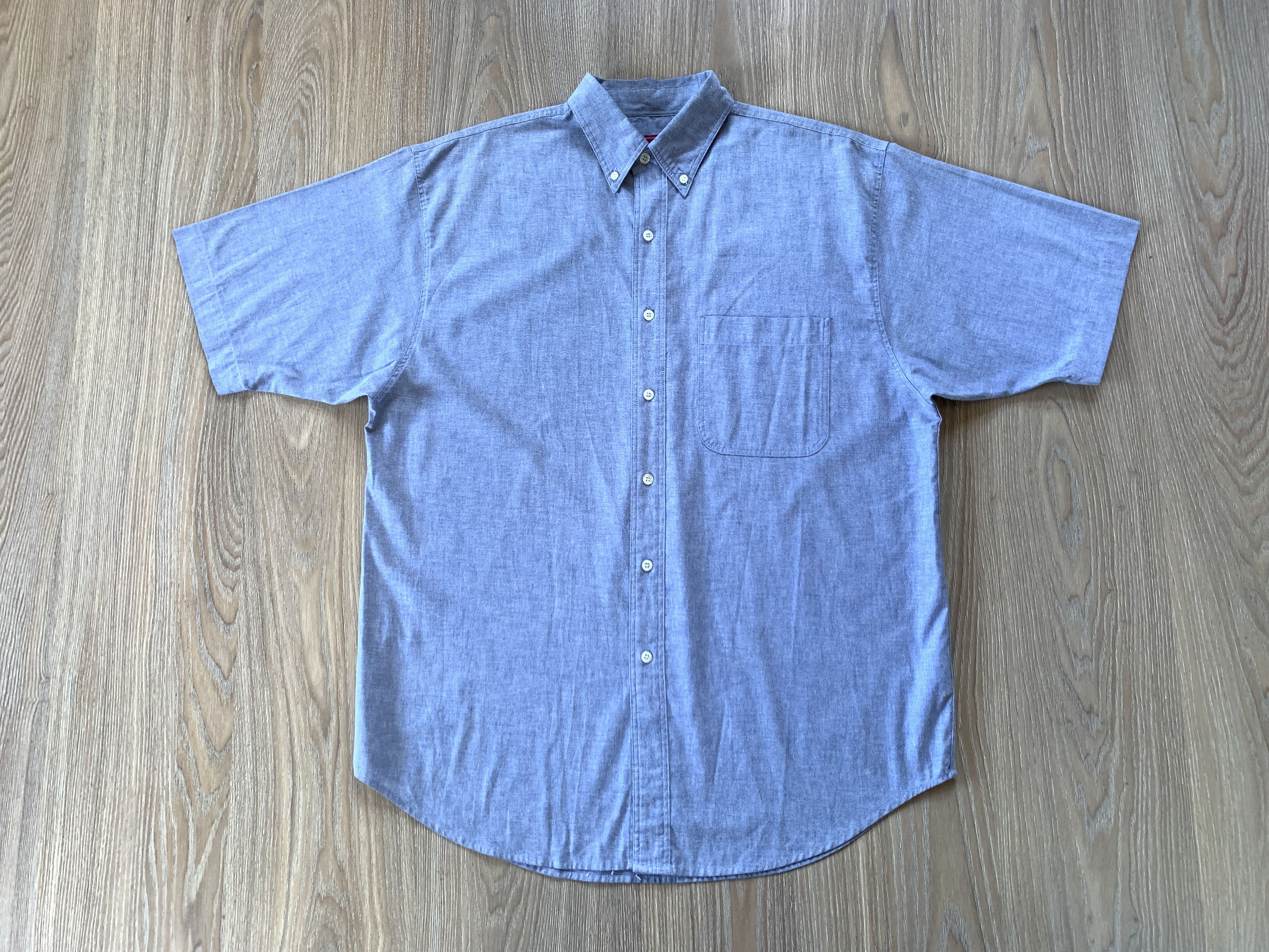 Burton Burton Light Blue Cotton Short Sleeve Shirt Size US M / EU 48-50 / 2 - 2 Thumbnail