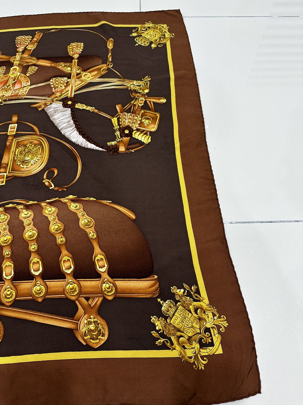 Hermes Hermes Scarf Harnais de cour Hermes Paris Silk Scarf Size ONE SIZE - 5 Thumbnail
