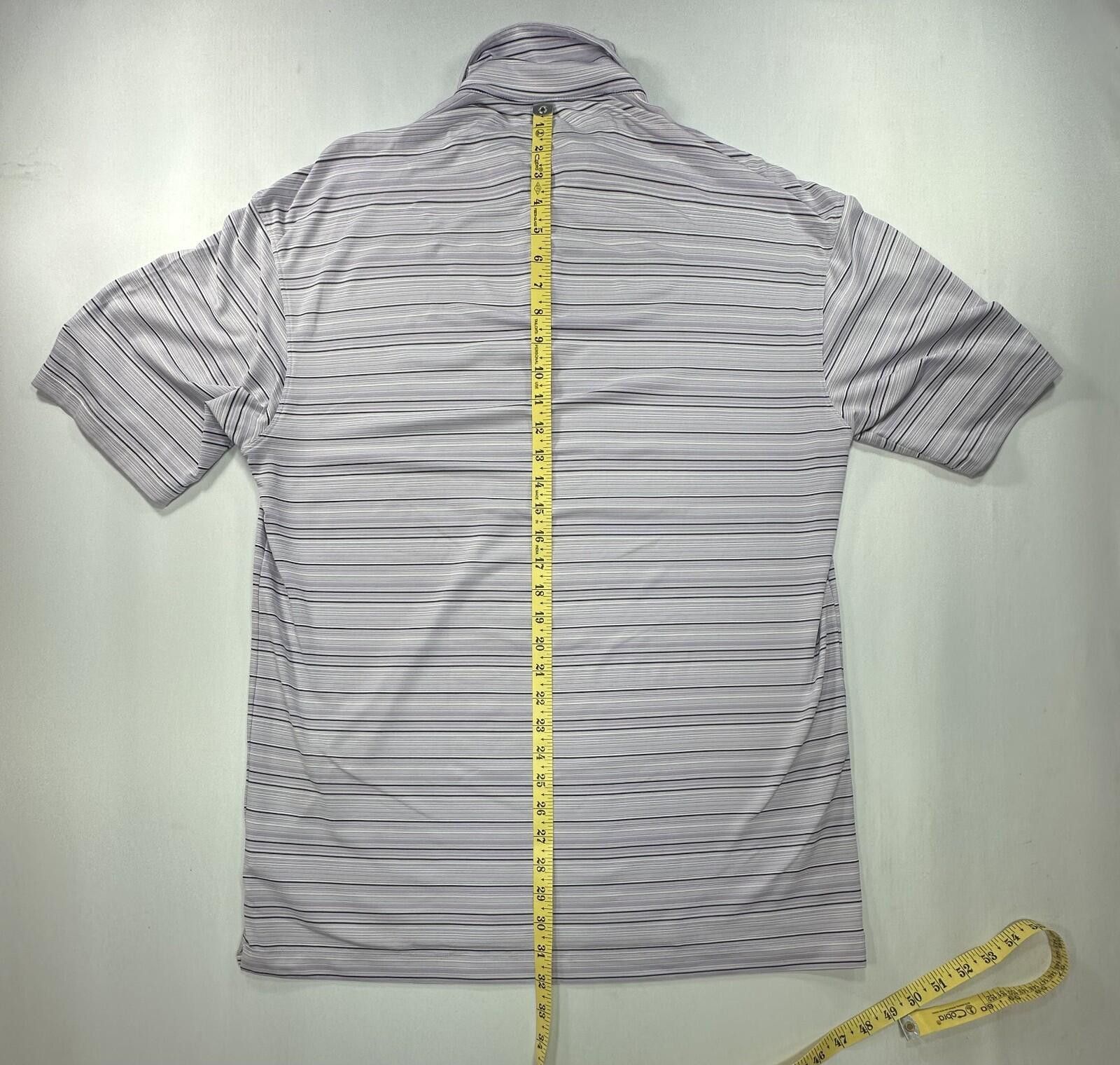 Nike Nike Golf Striped 1/4 Button Polo Shirt Purple Mens L Size US L / EU 52-54 / 3 - 3 Thumbnail