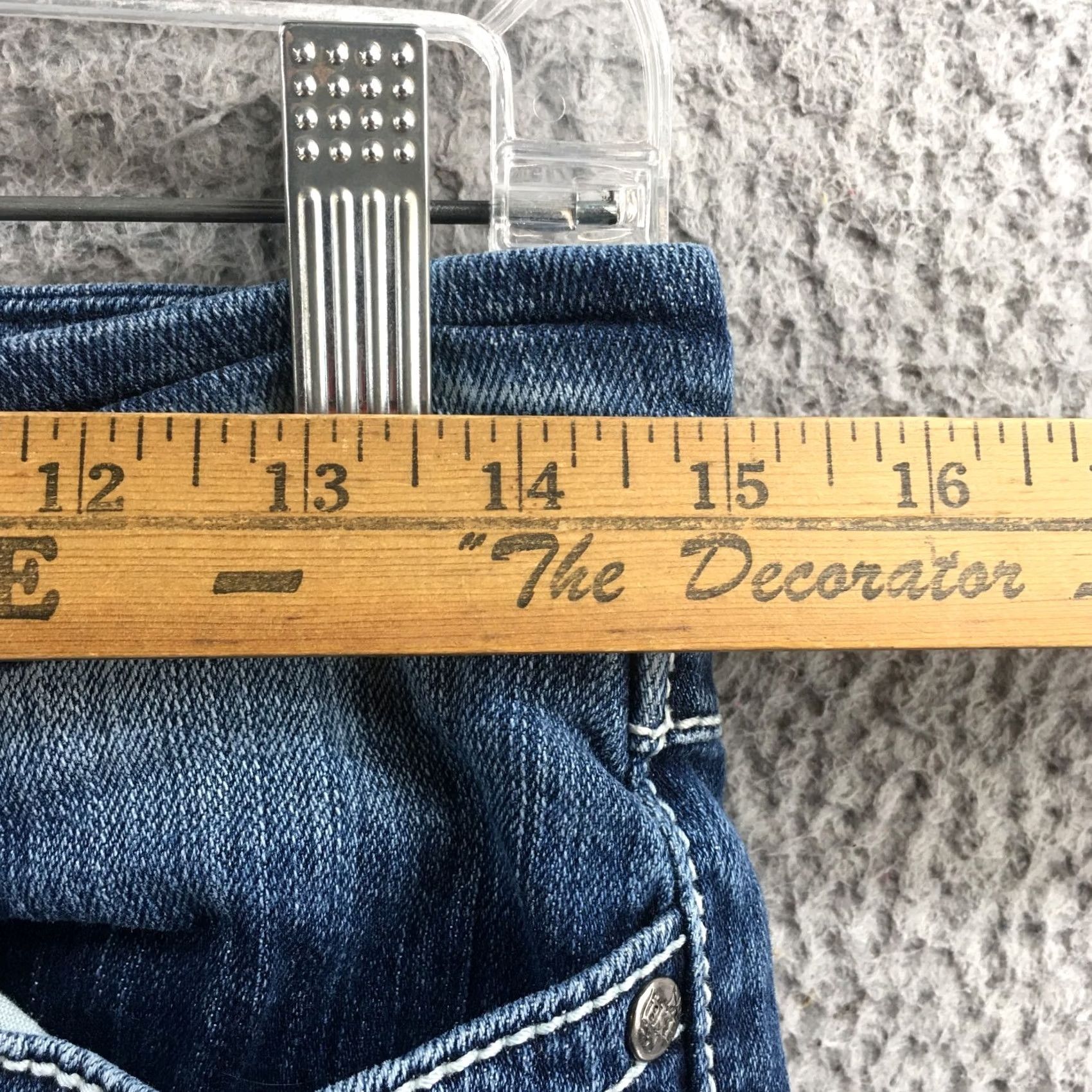 Vintage BKE Cropped Jeans Women 27 (30x26) Blue Denim Cotton Blend Low Rise Zip Size 27" / US 4 / IT 40 - 5 Thumbnail