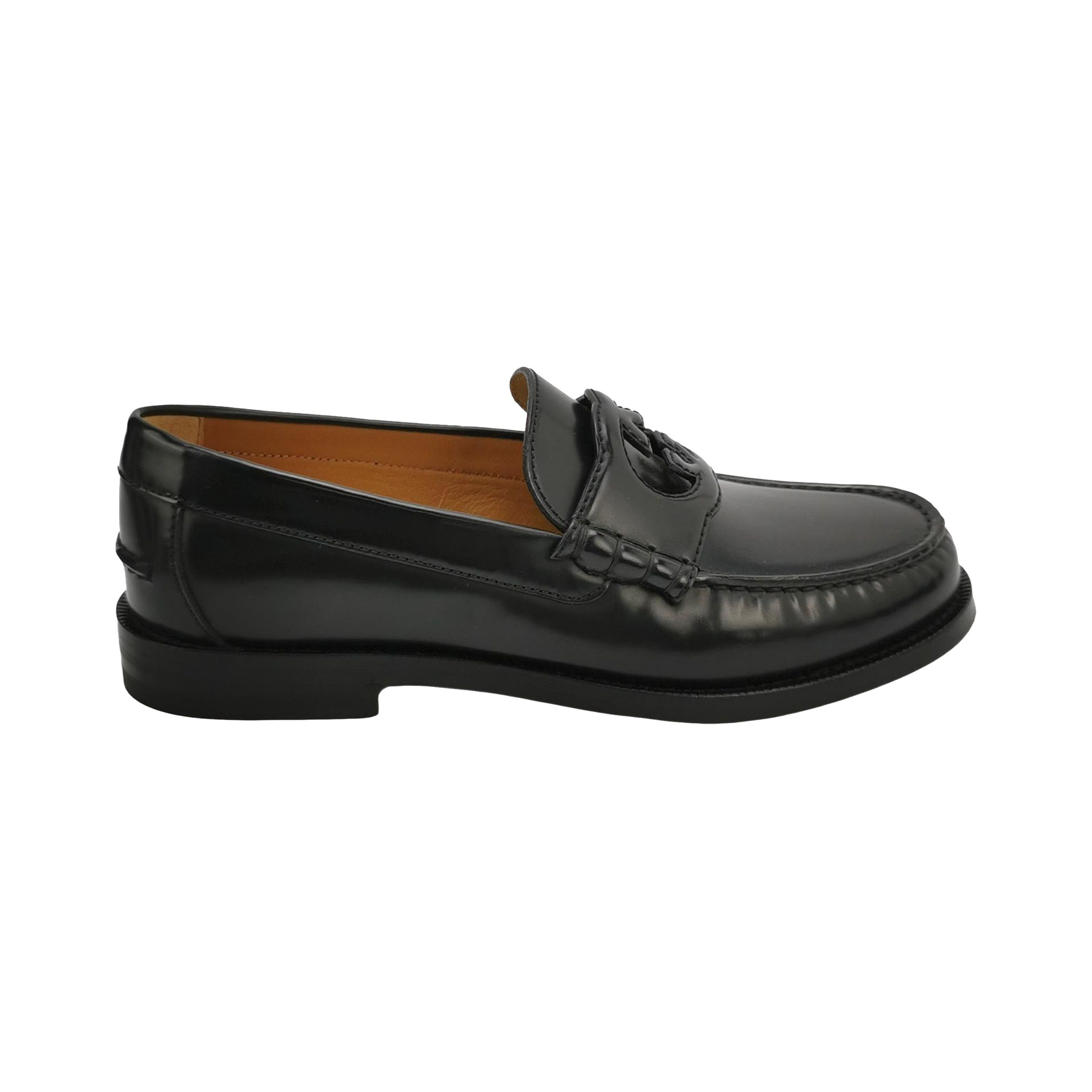 Gucci Gucci Interlocking G Leather Loafers 5.5 Size US 6 / EU 39 - 1 Thumbnail