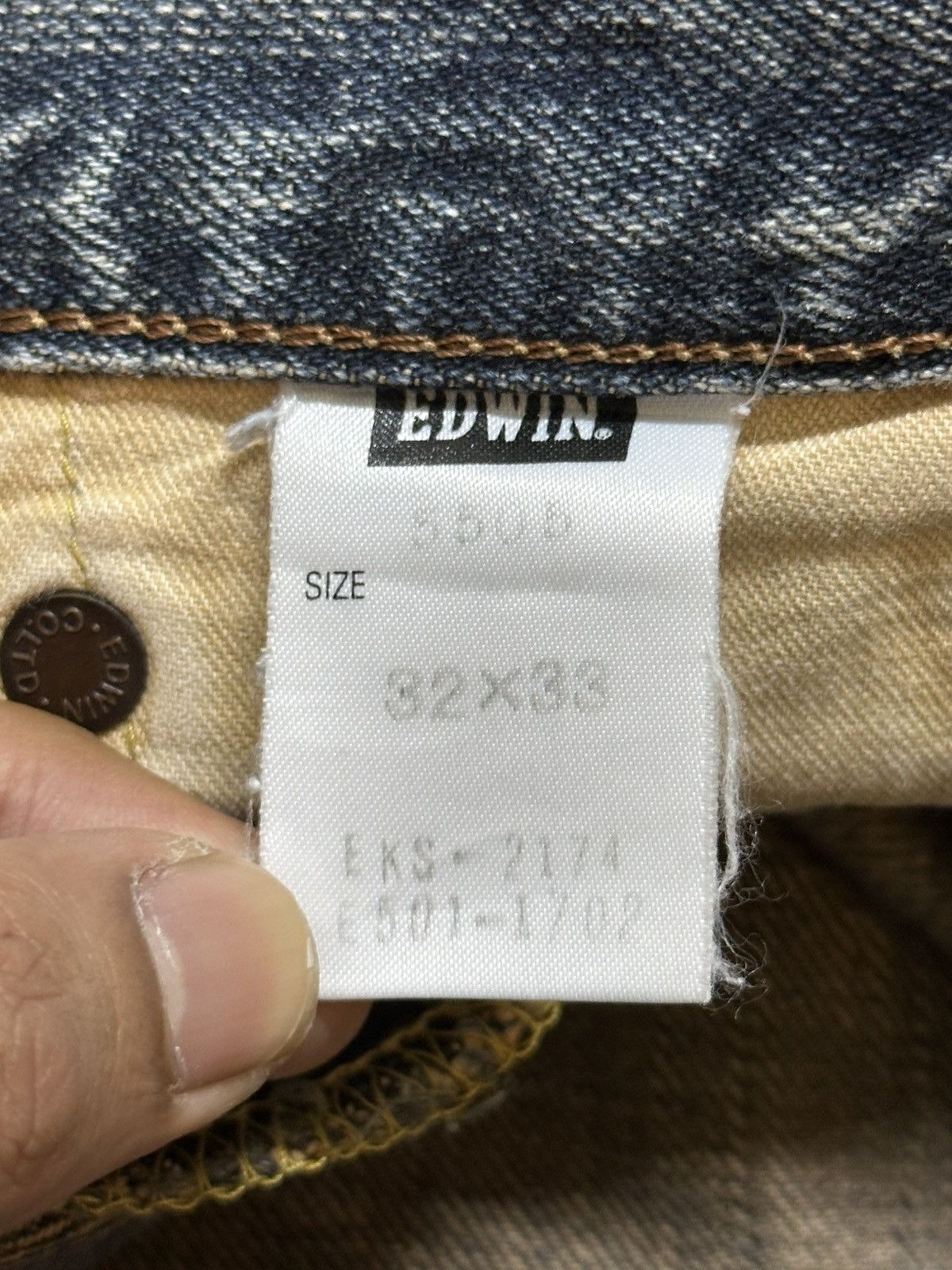 Edwin Vintage Edwin 505zx Selvedge Mud Wash Faded Baggy Jeans Size US 32 / EU 48 - 13 Thumbnail