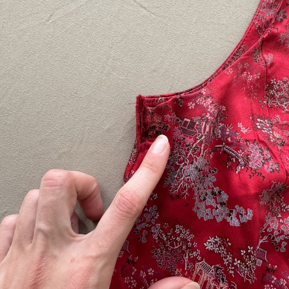 Other Vintage Petite Perceptions Asian Brocade Sleeveless Blouse Size S / US 4 / IT 40 - 4 Thumbnail