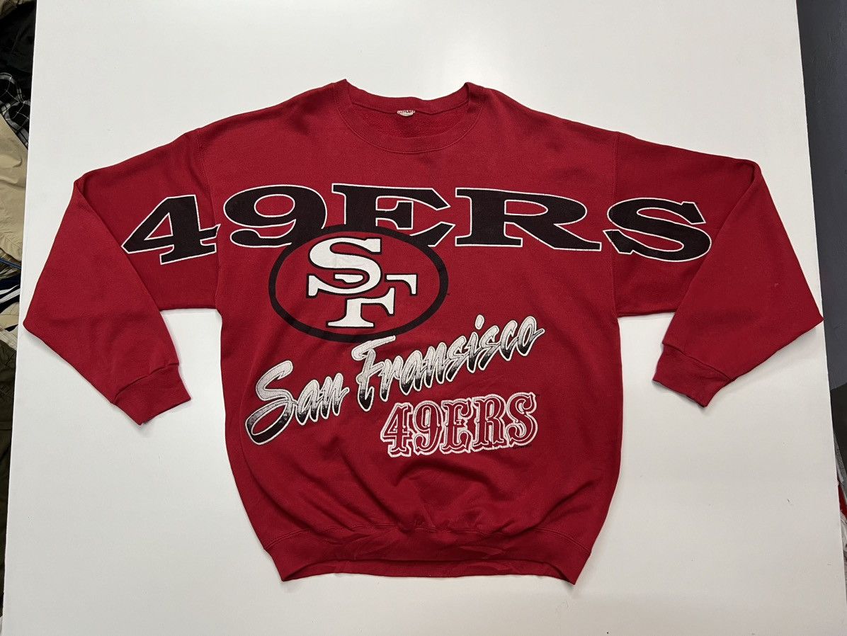 image of San Francisco 49Ers x Vintage 49Ers San Francisco American Football Sweatshirt in Red (Size XL)