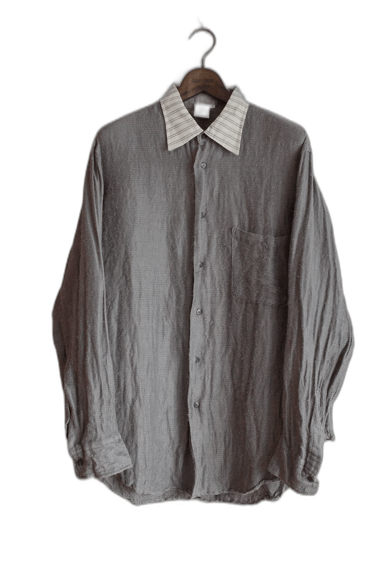 Yohji Yamamoto yohji yamamoto silk linen long sleeve shirt Size US M / EU 48-50 / 2 - 1 Thumbnail