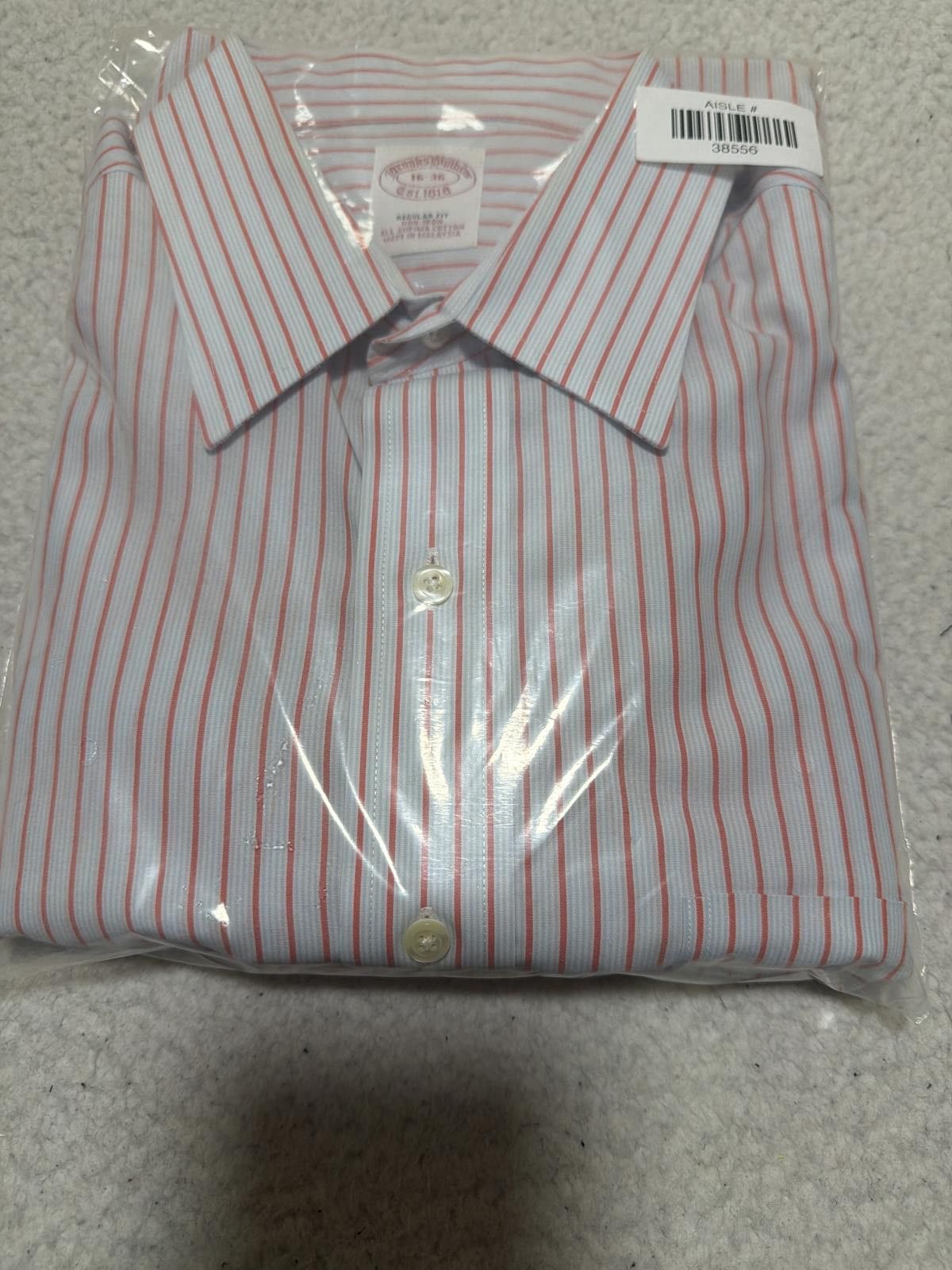 Brooks Brothers Brooks Brothers Men's 16-36 Dress Shirt Non-Iron Supima Size 42R - 11 Thumbnail