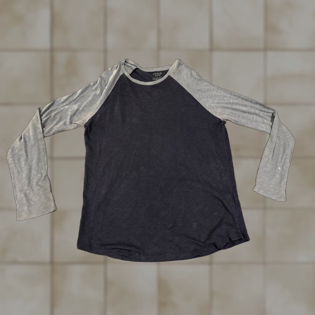 Vince Vince T Shirt Mens L Blue Gray Raglan Long Sleeve Lightweight Shirt Mens Blue Gray Vince Size US L / EU 52-54 / 3 - 1 Thumbnail