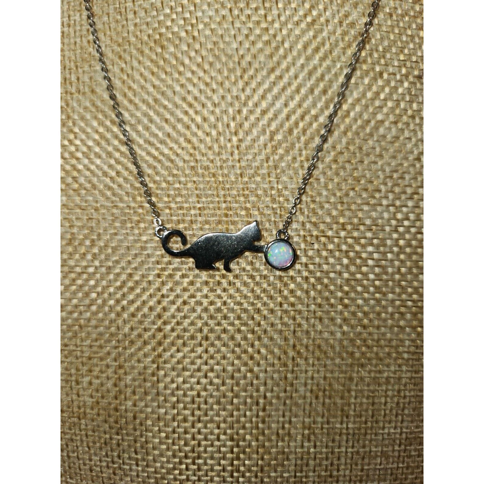 Other Sterling 925 Necklace With 925 Cat Pendant 17.5in 4.5G Size ONE SIZE - 2 Thumbnail