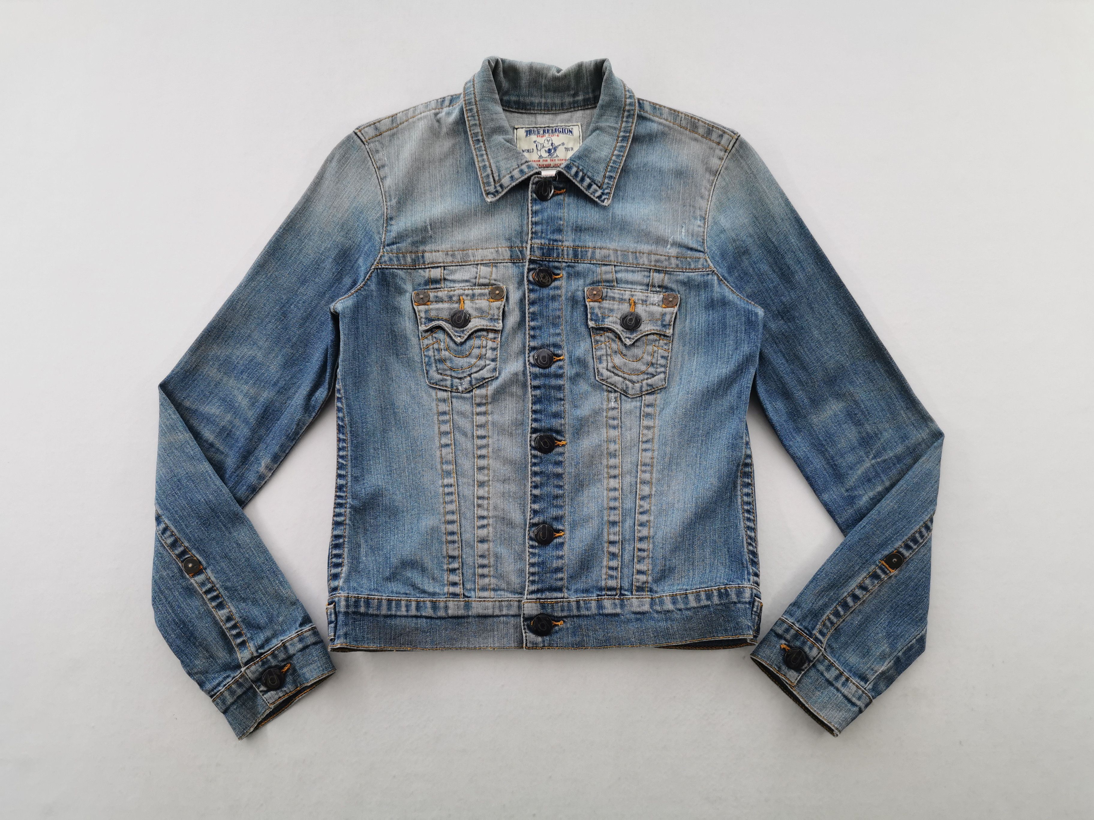 True Religion Vintage True Religion Denim Jeans Trucker Jacket Size M Size US M / EU 48-50 / 2 - 1 Thumbnail