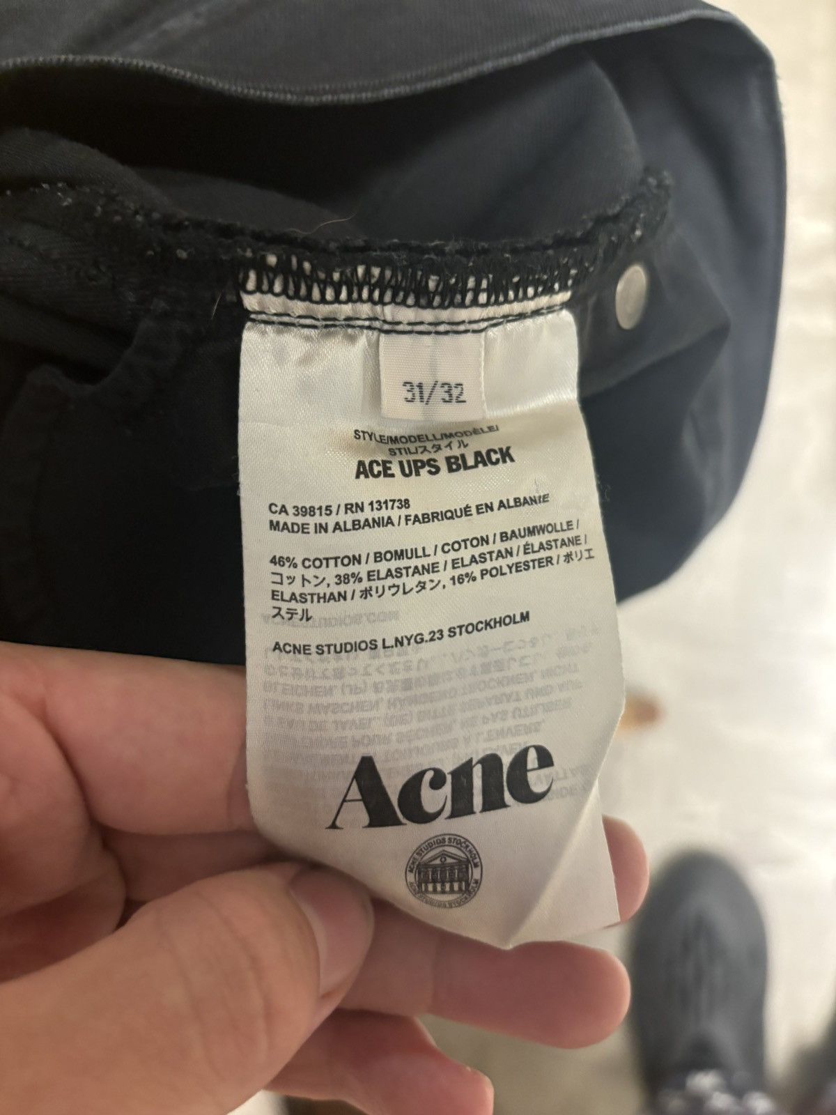 Acne Studios Acne Studios Ace Ups Black Denim 31/32 Size US 31 - 4 Thumbnail