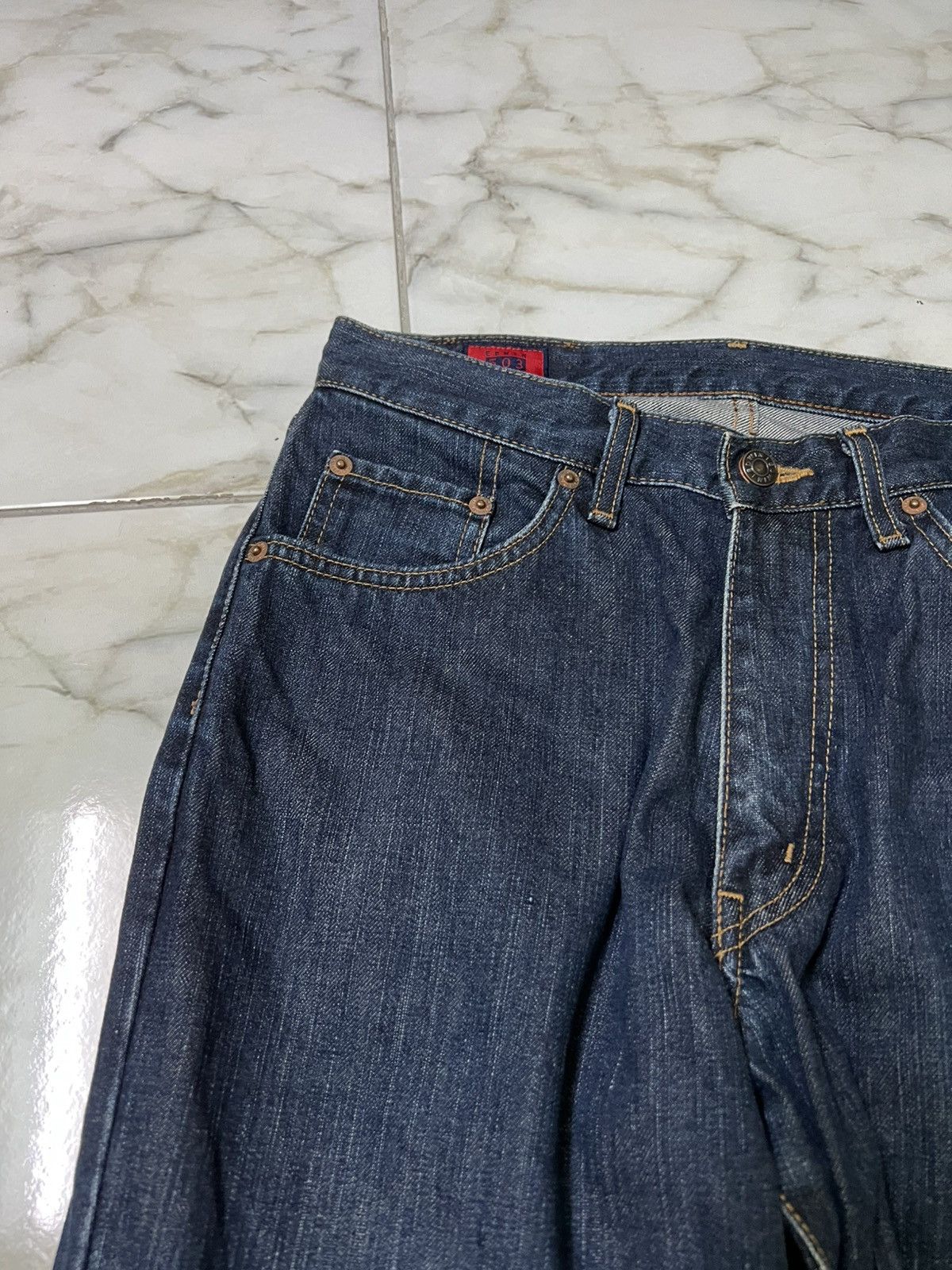 Edwin × If Six Was Nine × Japanese Brand 💥Baggy💥Vintage Edwin 503z Washed Distress Jean Size US 29 - 6 Thumbnail