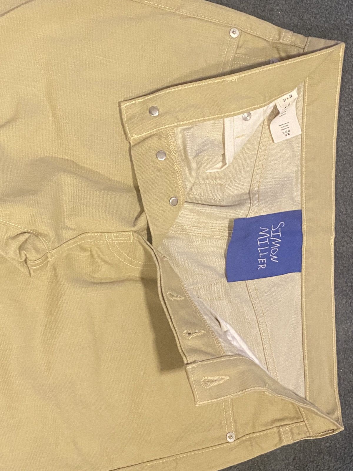 Simon Miller SIMON MILLER KHAKI SELVEDGE DENIM JEANS Size US 31 - 4 Thumbnail