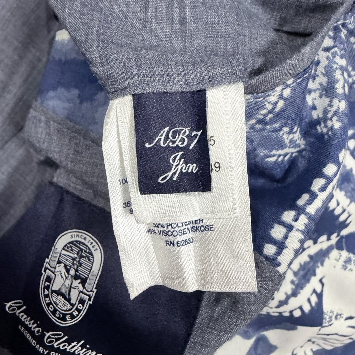 Lands' End Vtg💥Land’s End Shibori Tie Dye Classic Fit Blazer Jacket Size 44R - 22 Thumbnail