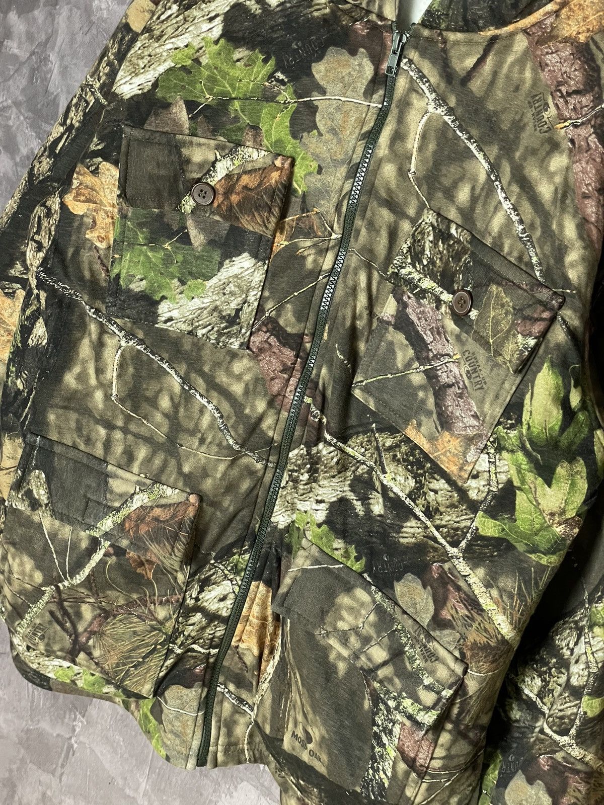 Mossy Oaks × Realtree × Vintage Vintage Y2k Mossy Oak Camo Zip Up Jacket Size US L / EU 52-54 / 3 - 10 Thumbnail