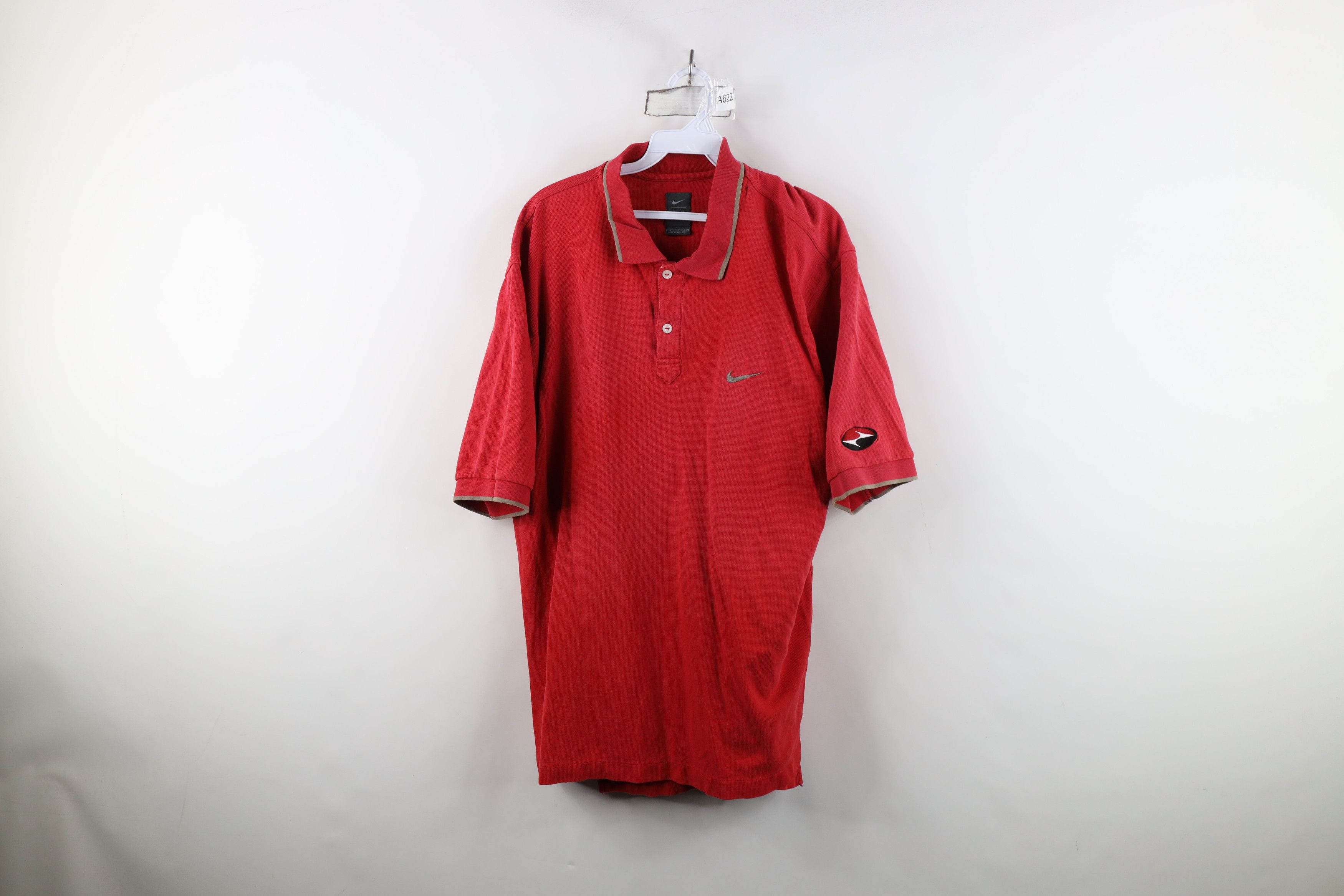 Nike Vintage 90s Y2K Nike Golf Mini Swoosh Thermal Knit Polo Size US L / EU 52-54 / 3 - 1 Thumbnail