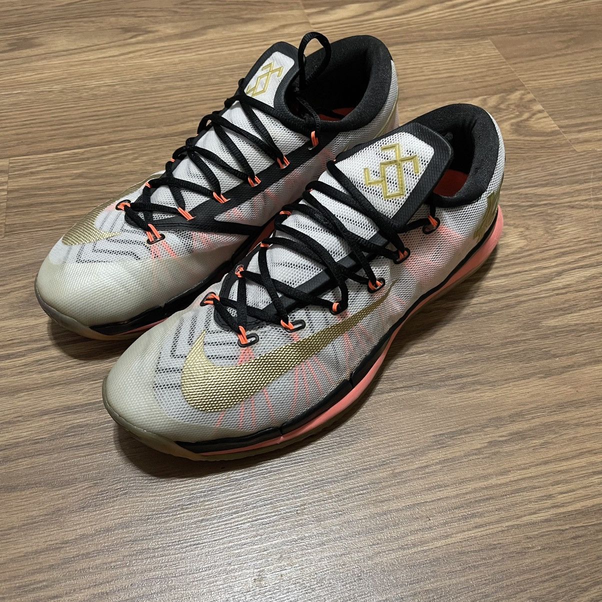 Nike 2014 Nike KD 6 Elite Gold Size US 13 / EU 46 - 2 Thumbnail