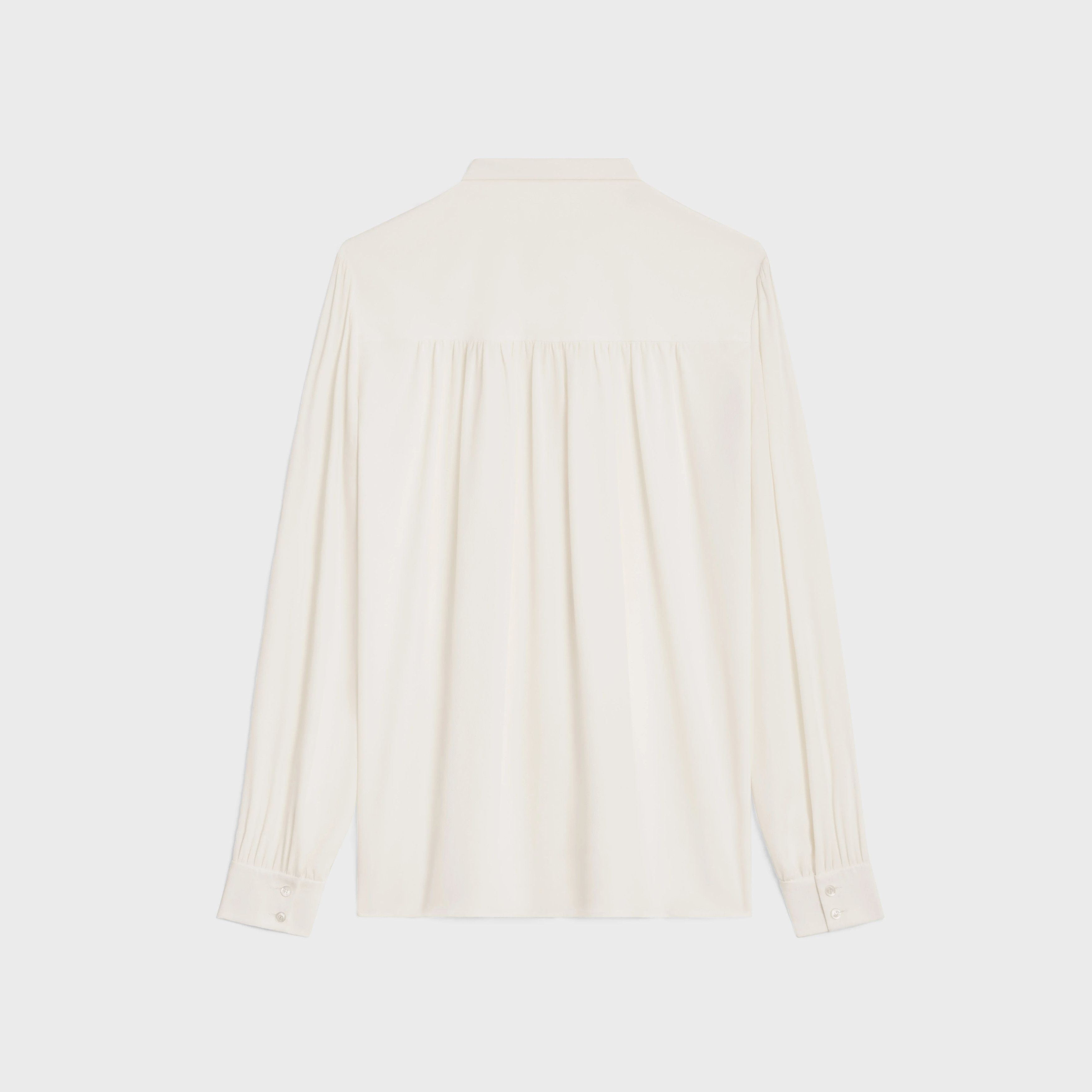 Celine o1w1db10925 2B104008D Lavallière Blouse in Beige Size M / US 6-8 / IT 42-44 - 2 Thumbnail