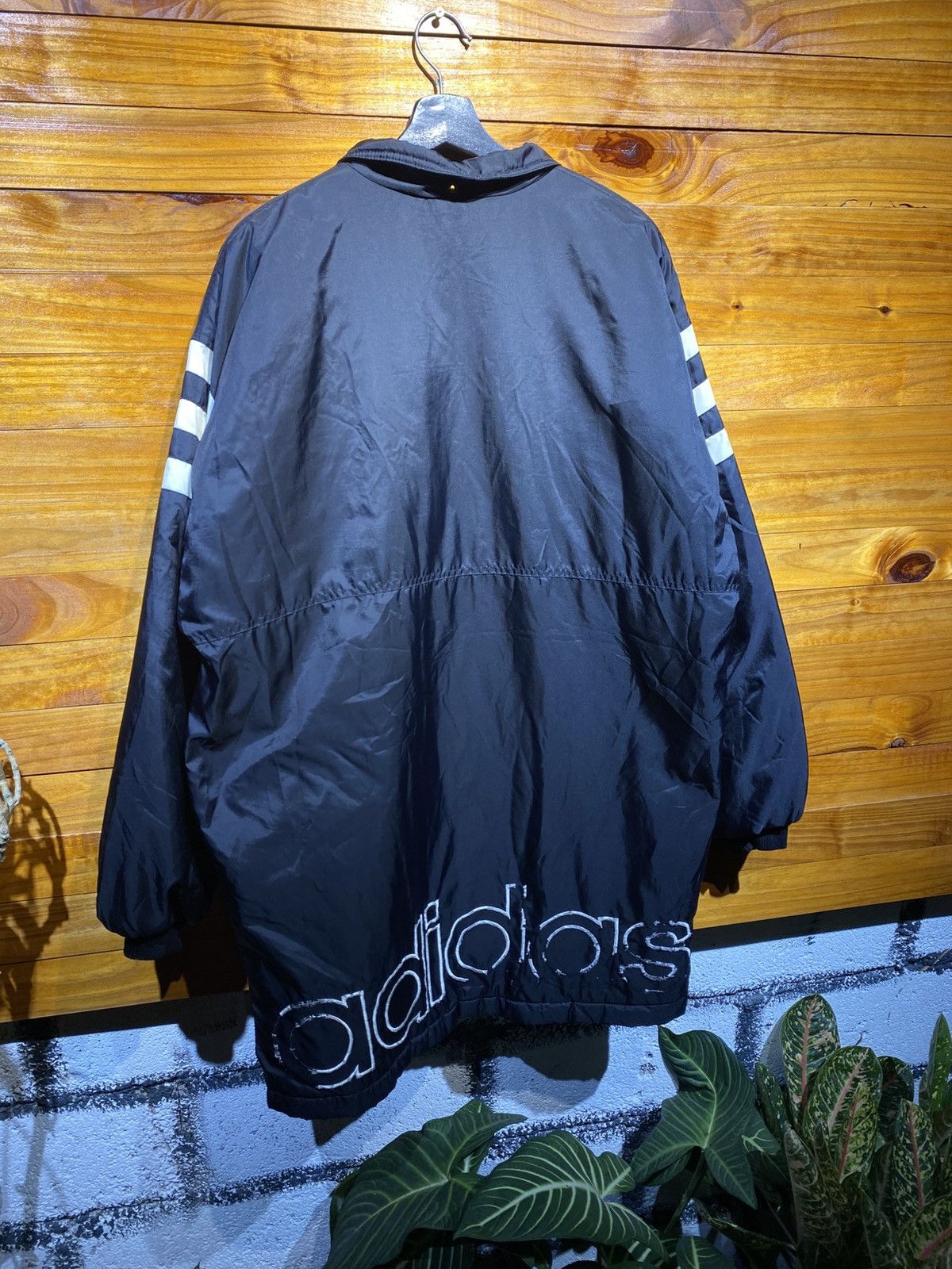 Adidas Vintage Adidas Originals Trefoil Black Nylon Jacket Stripes Size US M / EU 48-50 / 2 - 12 Thumbnail