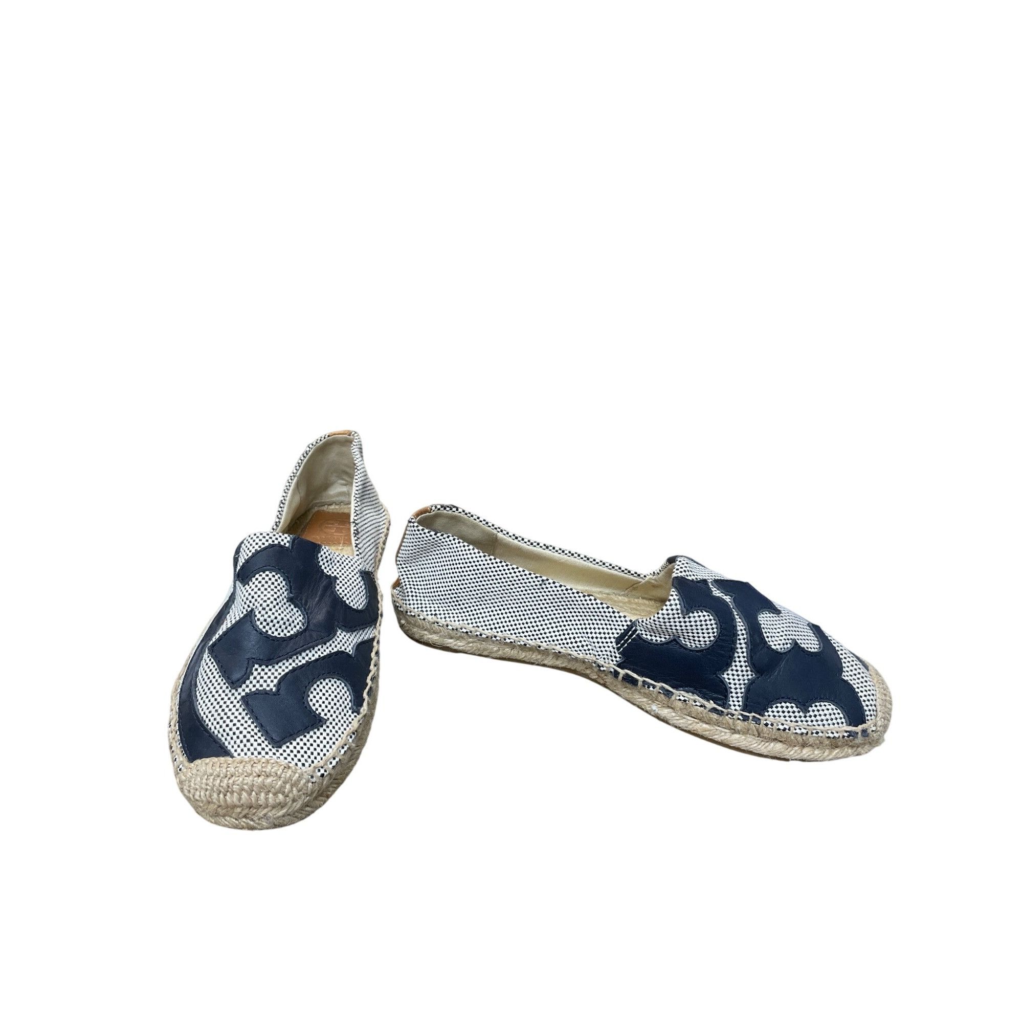 Tory Burch Tory Burch Womens Black white checkered espadrille flats sho Size US 7 / IT 37 - 2 Thumbnail