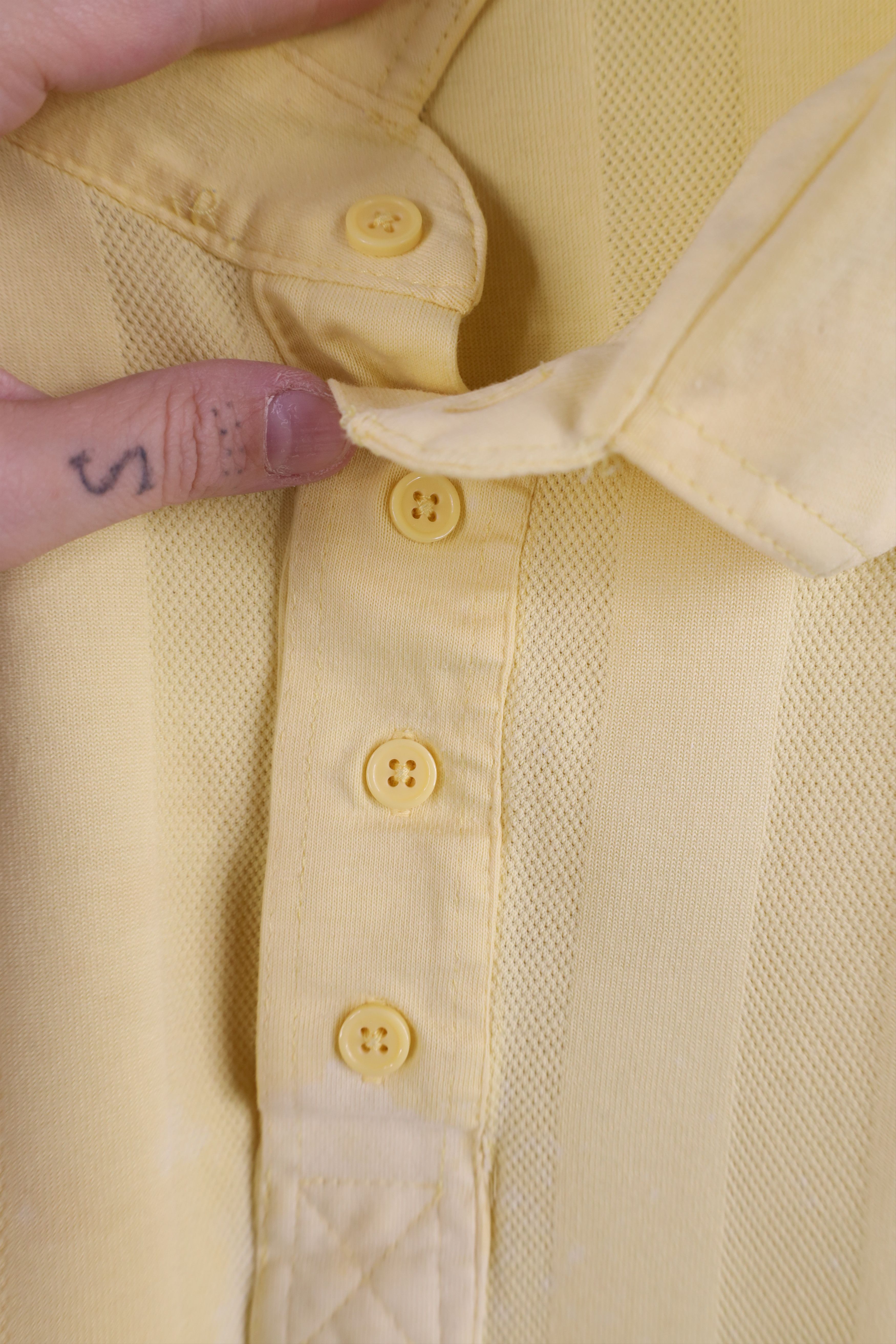 Vintage Vintage 90s Streetwear Knit Pullover Polo Shirt Yellow Size US XXL / EU 58 / 5 - 10 Thumbnail