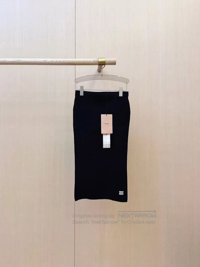 Miu Miu Miu Miu 40 Black knitted skirt Size 39" - 1 Thumbnail
