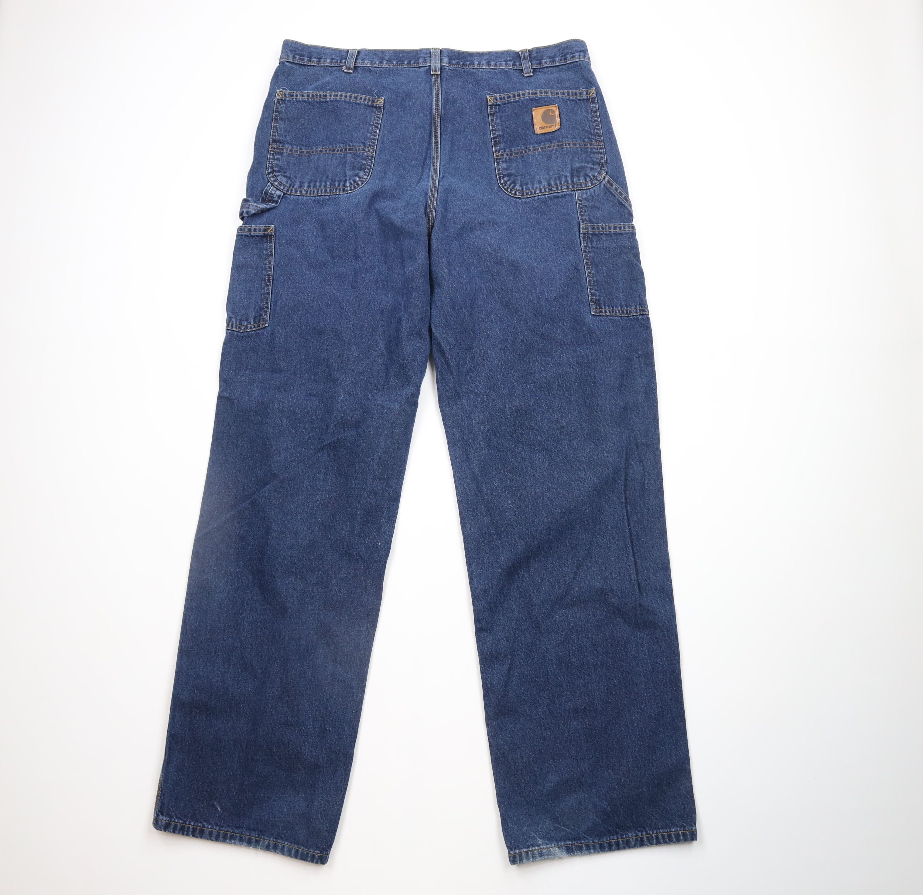 Carhartt × Vintage Vintage Y2K 2004 Carhartt Spell Out Wide Leg Dungaree Jeans Size US 40 / EU 56 - 8 Thumbnail