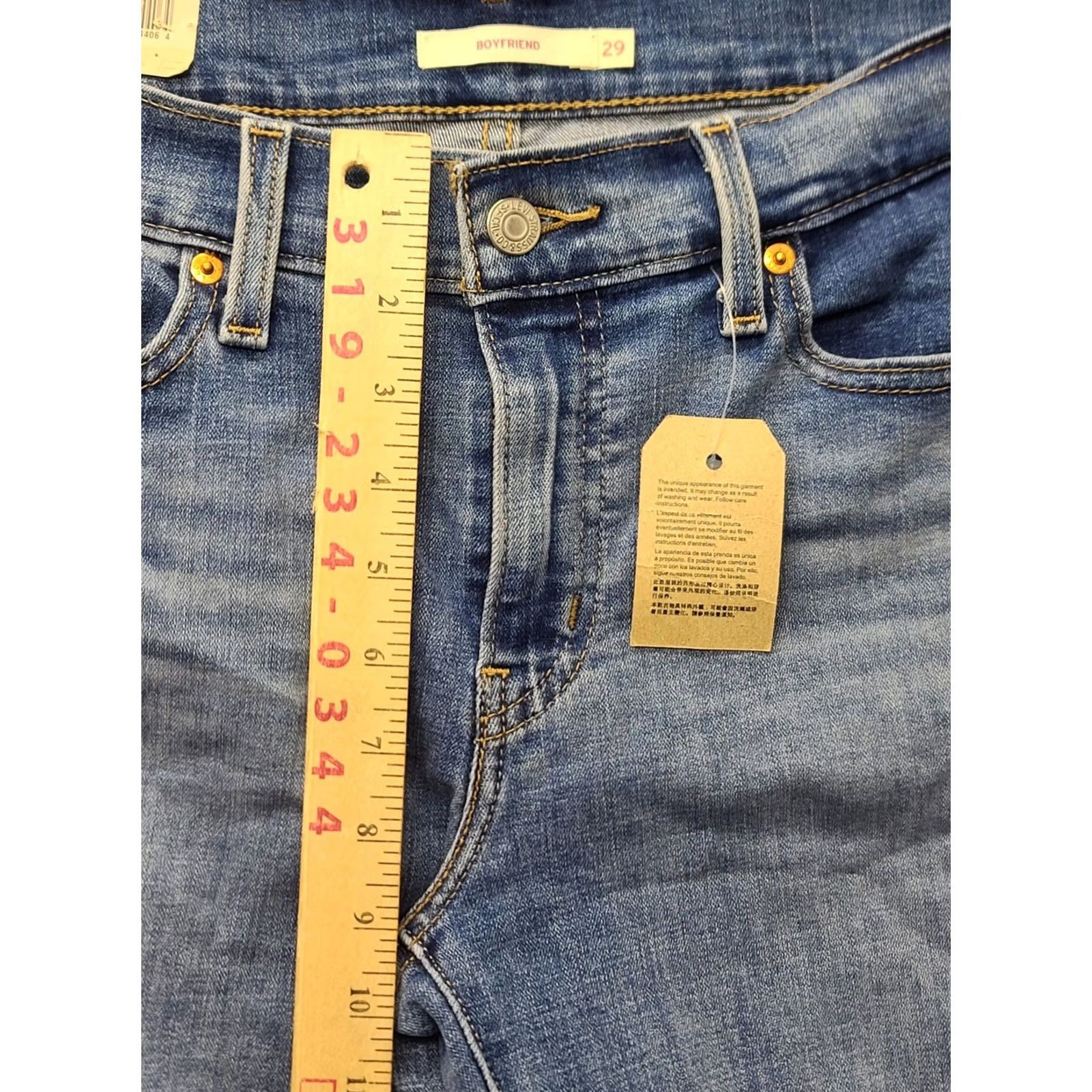 Levi's VINTAGE Levi's Jeans Womens 8 Boyfriend Relaxed Fit Mid Rise Tapered Leg Distressed Blue 5-Pocket Denim Clothing Womens Jeans Boys? Size 30" / US 8 / IT 44 - 5 Thumbnail