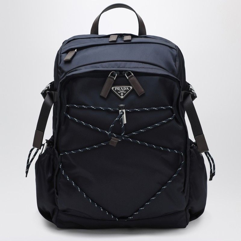 Prada Prada Blue Re-Nylon And Leather Speedrock Backpack Size ONE SIZE - 1 Thumbnail