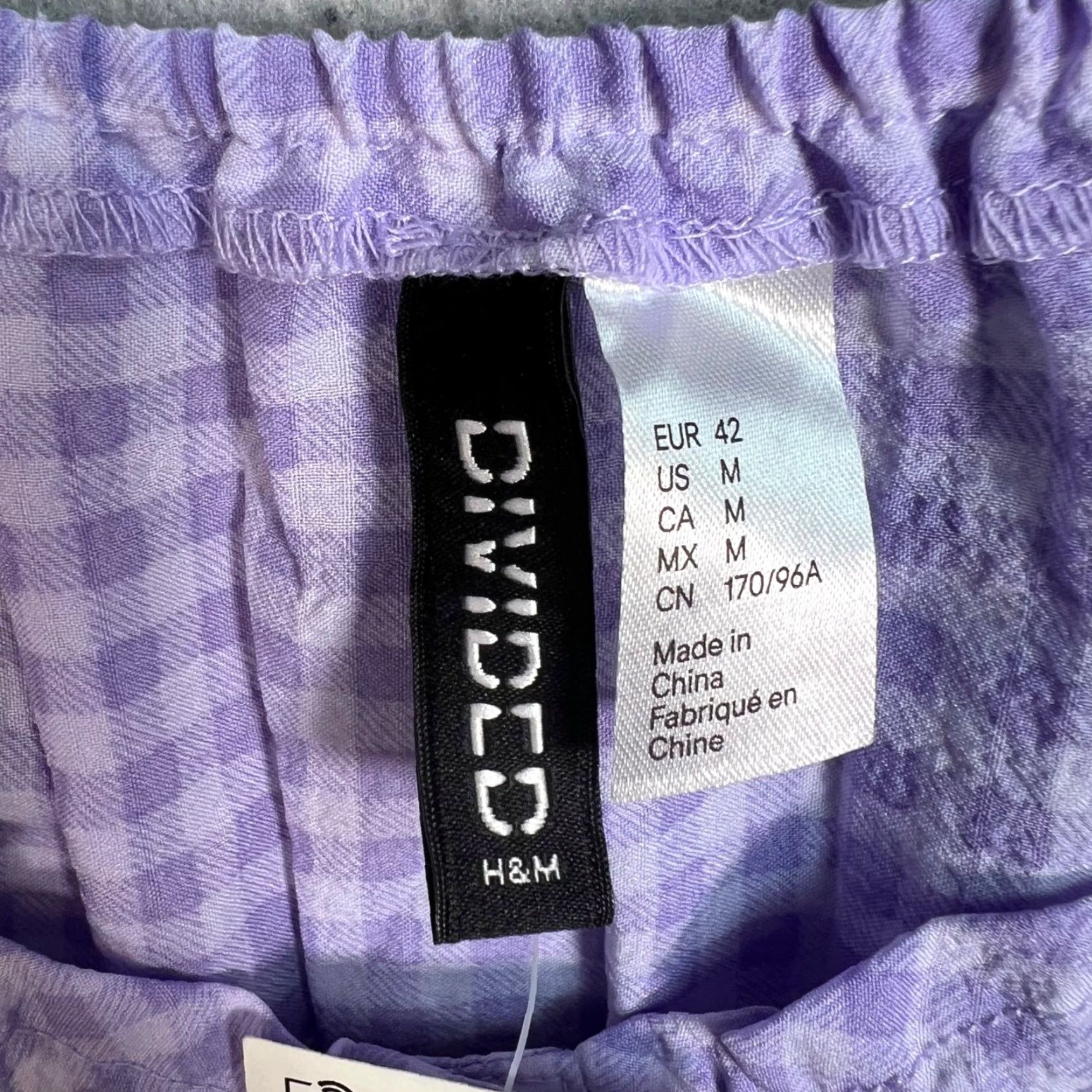H&M VINTAGE H&M Devided Womens Purple Gingham Puff Sleeve Mini Dress W/ Button Front M Size M / US 6-8 / IT 42-44 - 3 Thumbnail