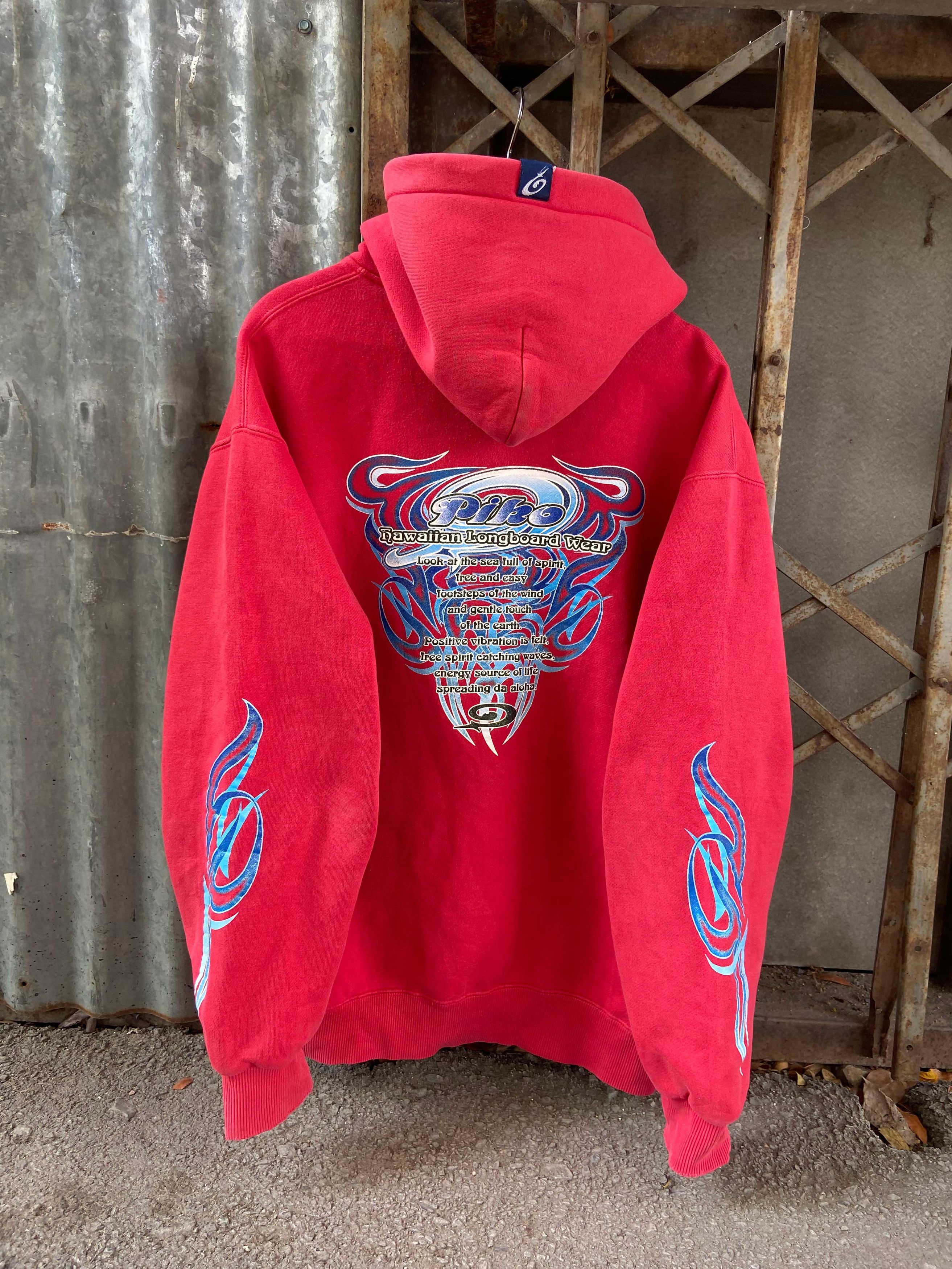Japanese Brand (L) RARE Vintage Piko Hawaiian ZIP UP HOODIE Size US L / EU 52-54 / 3 - 4 Thumbnail