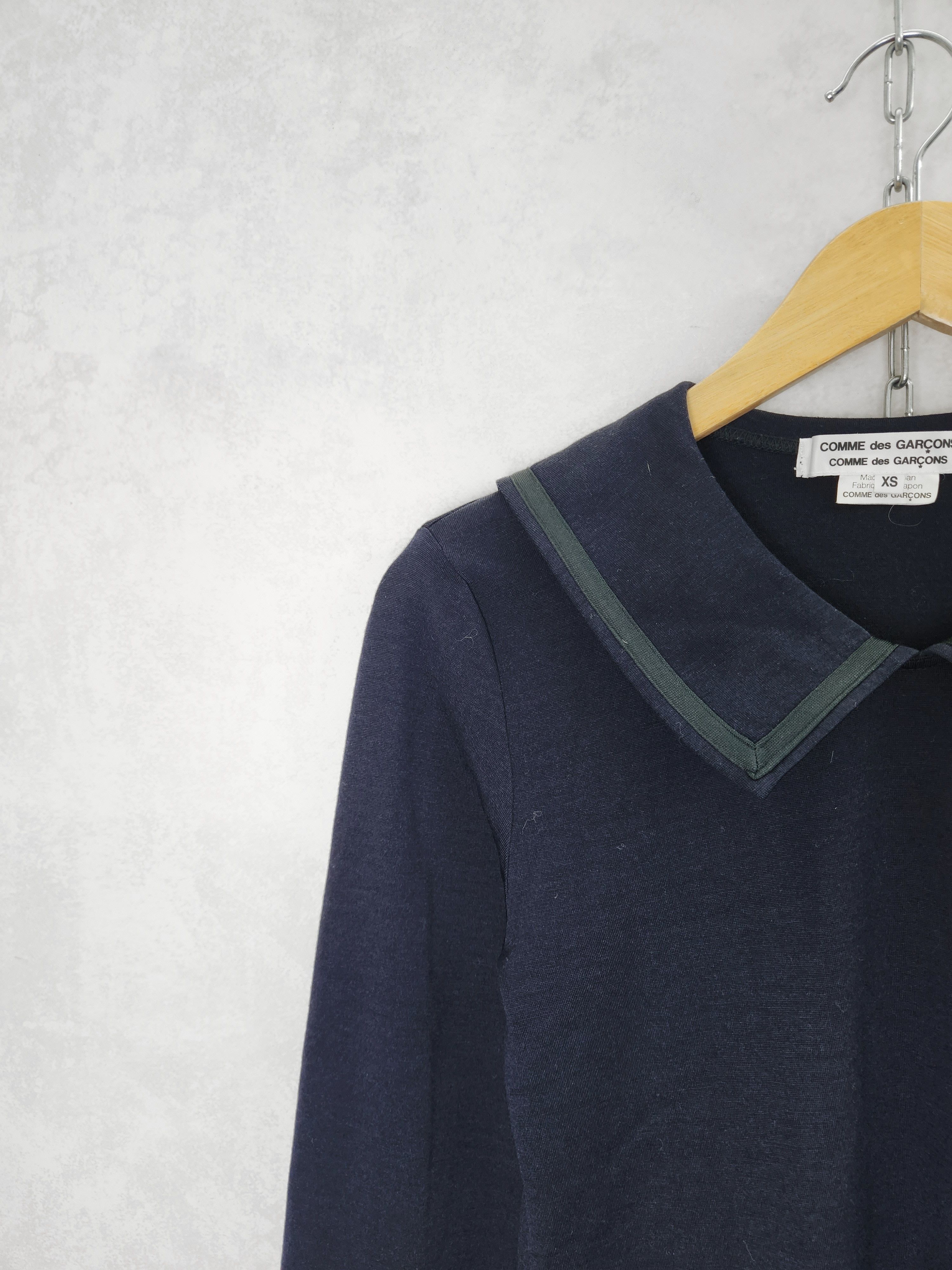 Comme des Garcons Comme Des Garcons wool navy collared long sleeve jumper Size XS / US 0-2 / IT 36-38 - 5 Thumbnail