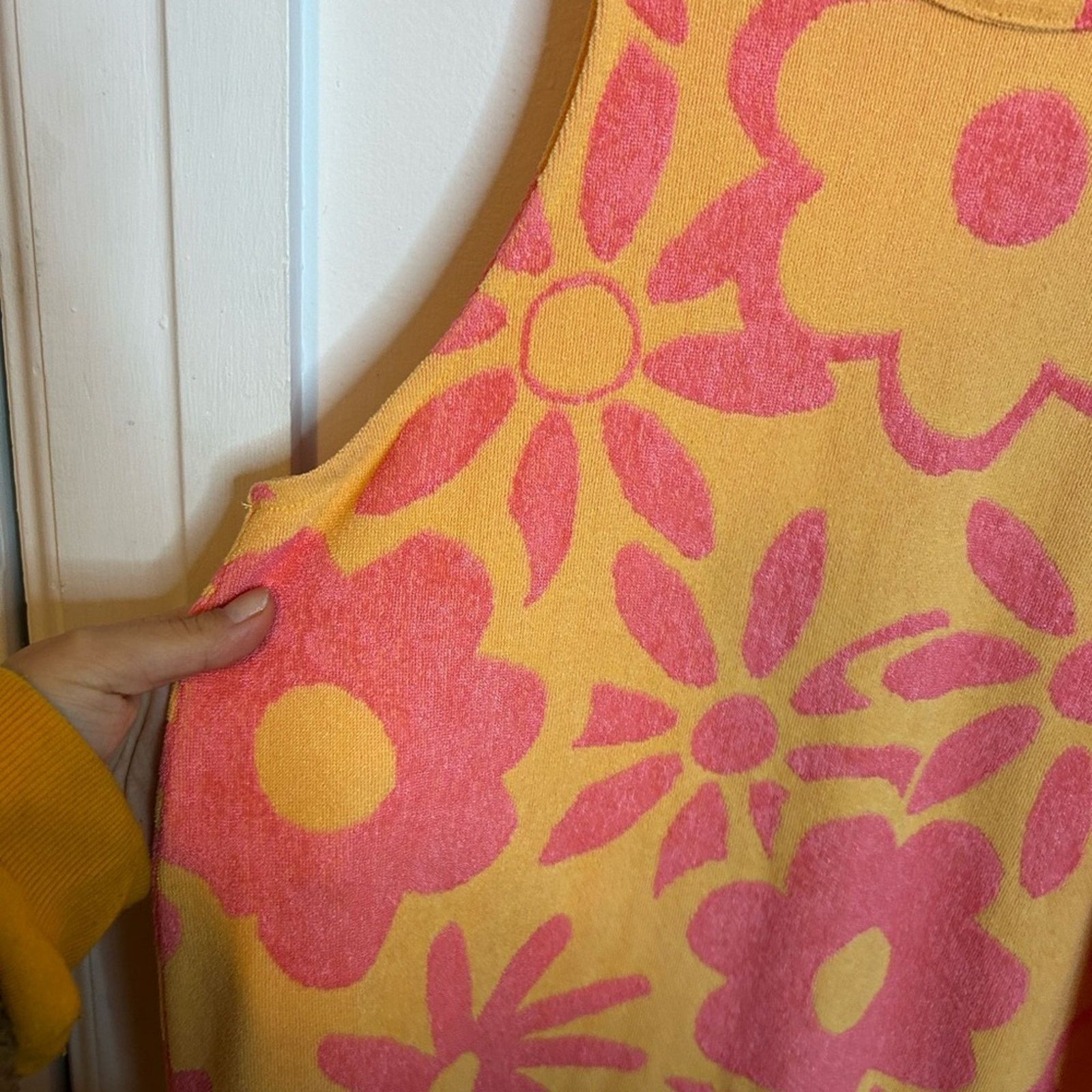 Zara Zara Floral Retro Terrycloth Dress Size M / US 6-8 / IT 42-44 - 4 Thumbnail
