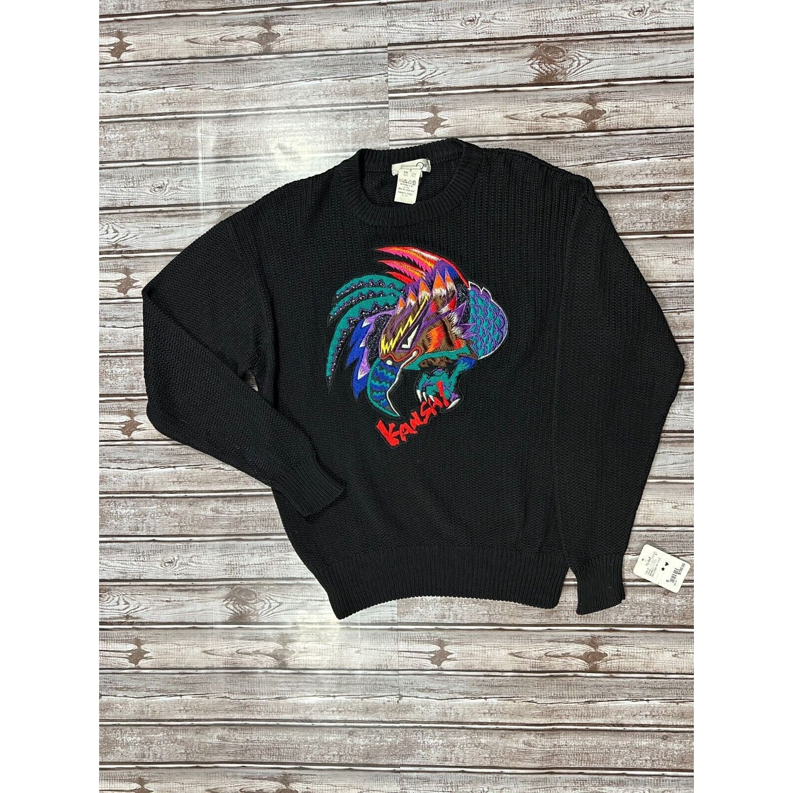 Kansai Yamamoto Kansai Yamamoto O2 eagle embroidered sweater sz S NWT vintag Size US S / EU 44-46 / 1 - 1 Thumbnail