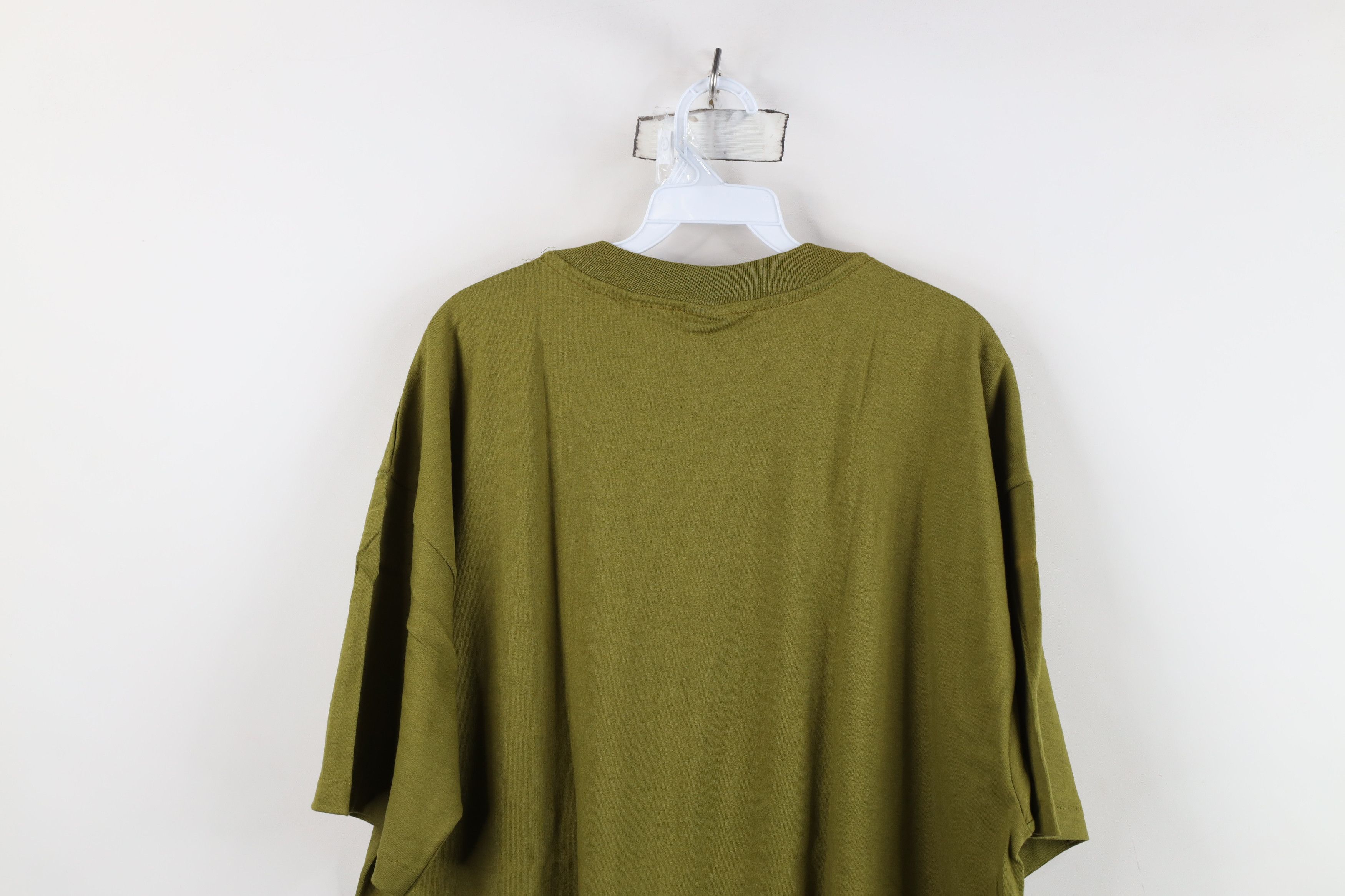 Vintage Vintage 90s Streetwear Blank Short Sleeve T-Shirt Green USA Size US XXL / EU 58 / 5 - 10 Thumbnail