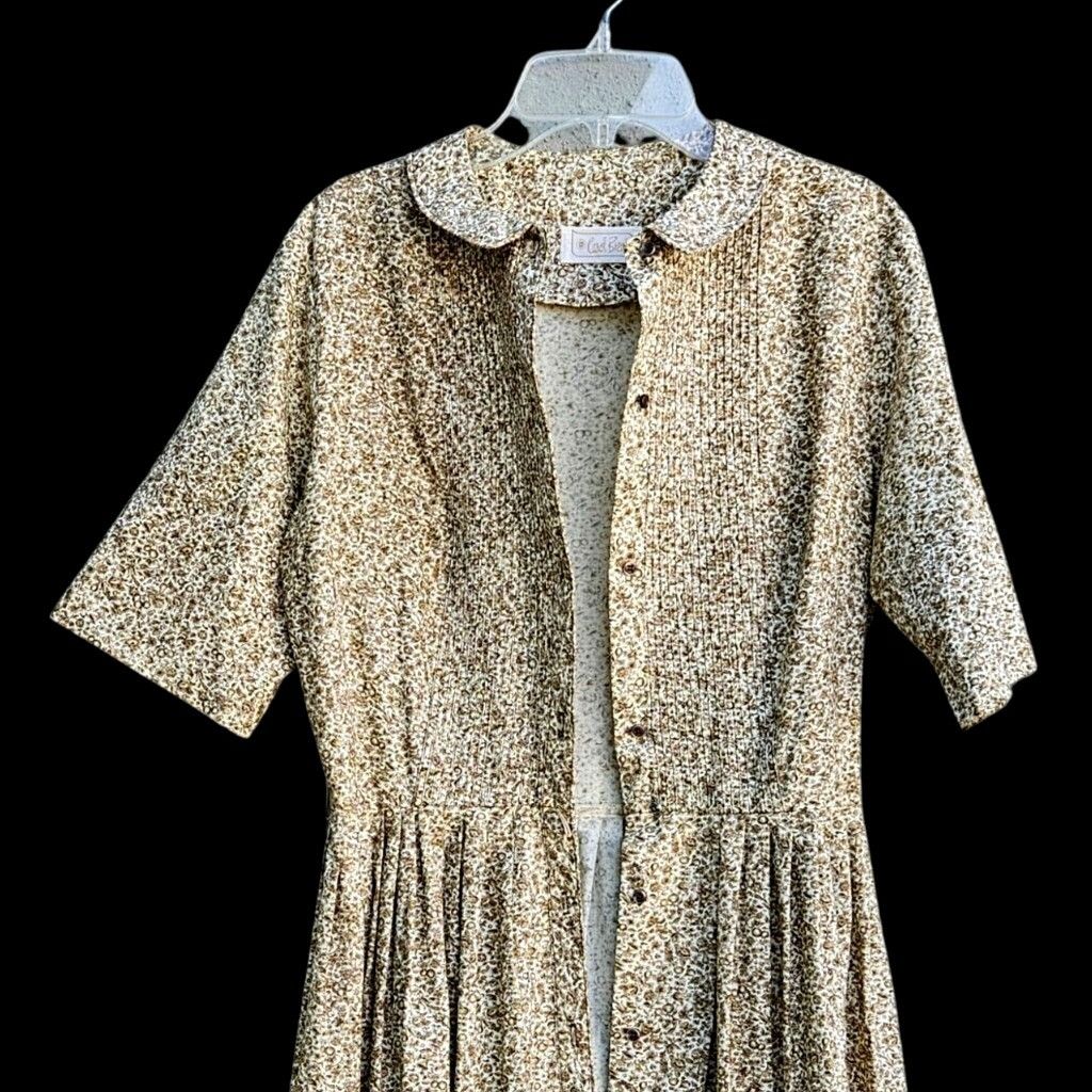 Vintage Vintage 1950s Carol Brent Cotton Shirt Dress XS Tiny Waist H Size XS / US 0-2 / IT 36-38 - 2 Thumbnail