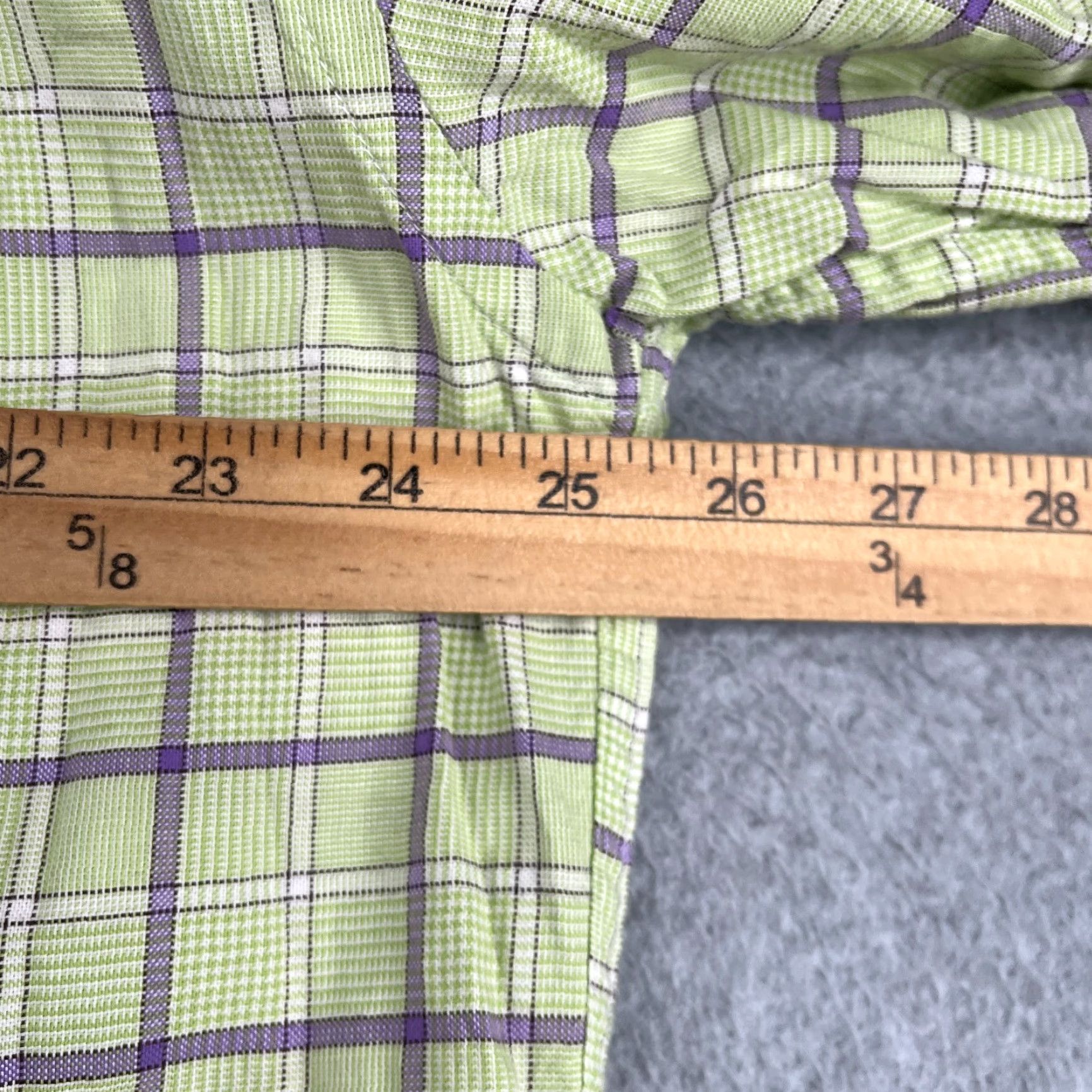 Vintage Alan Flusser Shirt XL Green Purple Check Casual Button Up Long Sleeve Mens Shirt Size US XL / EU 56 / 4 - 7 Thumbnail