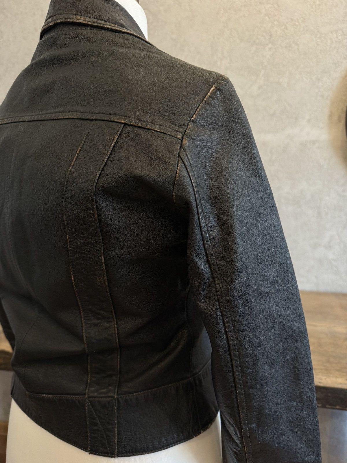 Genuine Leather Vintage slim leather jacket avant garde distressed swag lgb Size S / US 4 / IT 40 - 8 Thumbnail
