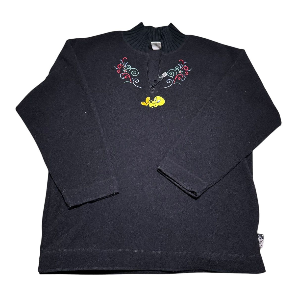 Vintage Looney Tunes Tweety Embroidered Fleece Zip Sweatshirt XL Size US XL / EU 56 / 4 - 1 Thumbnail