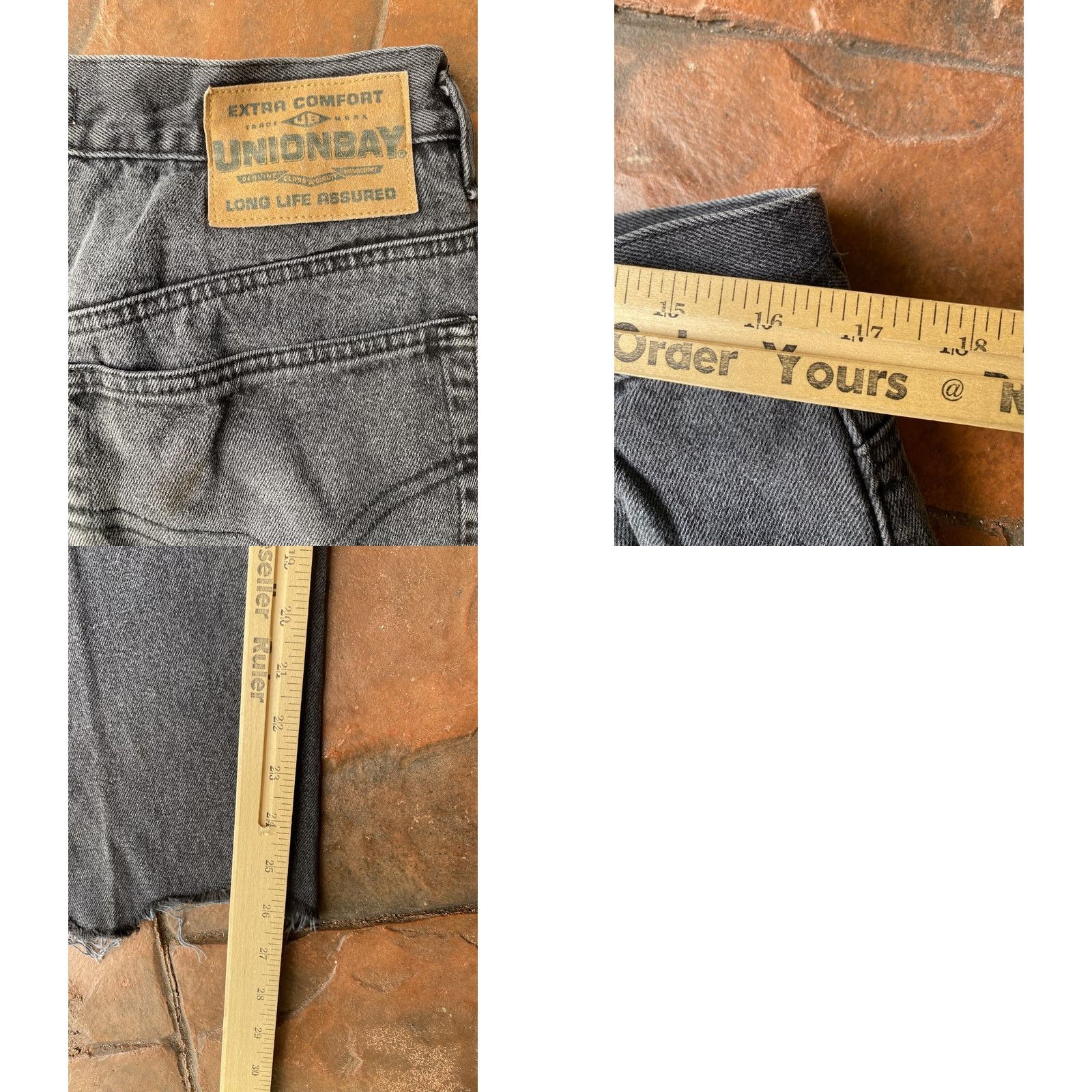 Vintage VINTAGE UNIONBAY Jeans Baggy 90s Distressed Grunge 38x26 Mens Denim Blue Regular 5-Pocket Style Wide-Leg Y2K Size US 38 / EU 54 - 9 Thumbnail