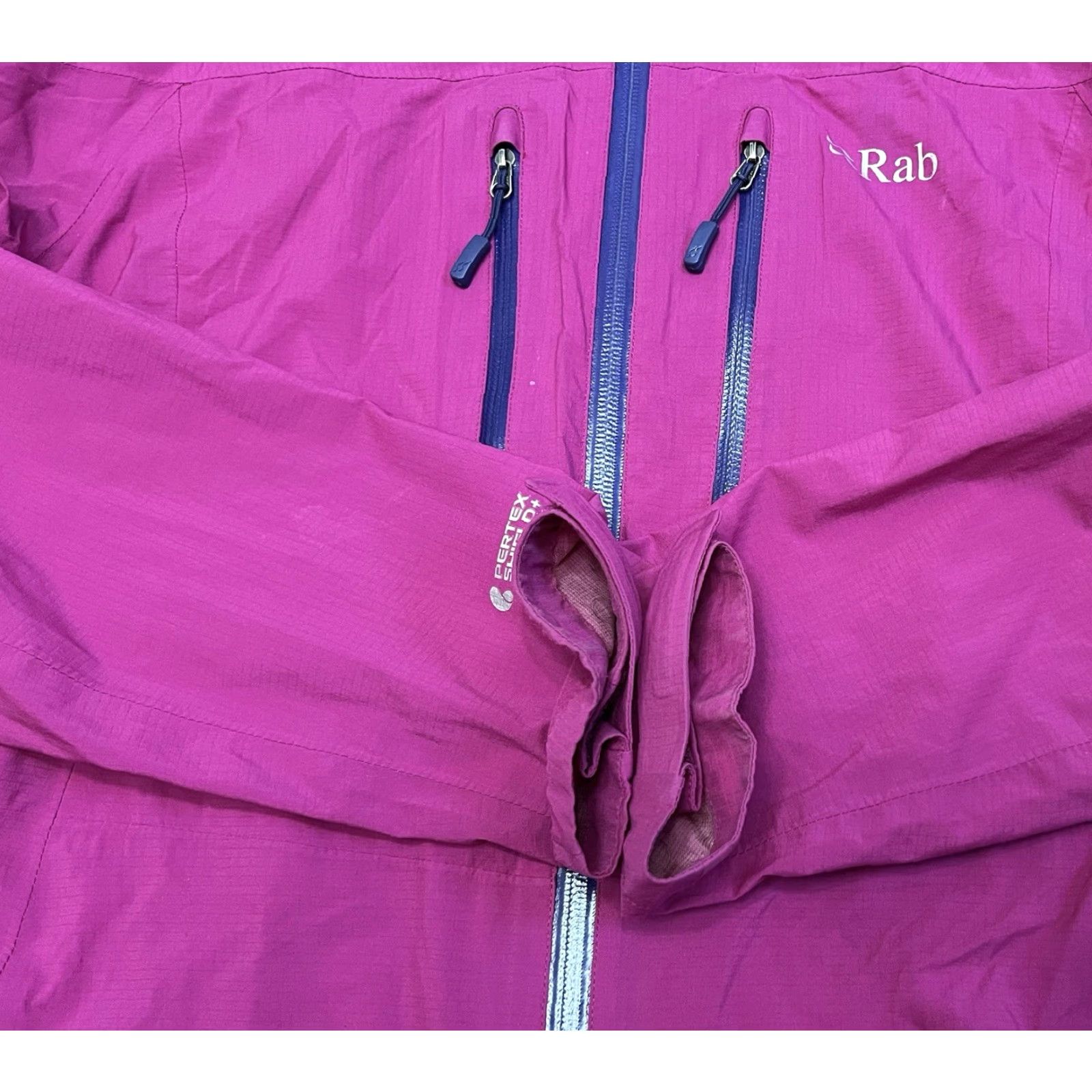 Rab RAB Jacket Pertex Shield+ Waterproof Hooded Women M Purple Rain Coat 1/4 Zip Pockets Lightweight Regular Spring Winter Size M / US 6-8 / IT 42-44 - 4 Thumbnail