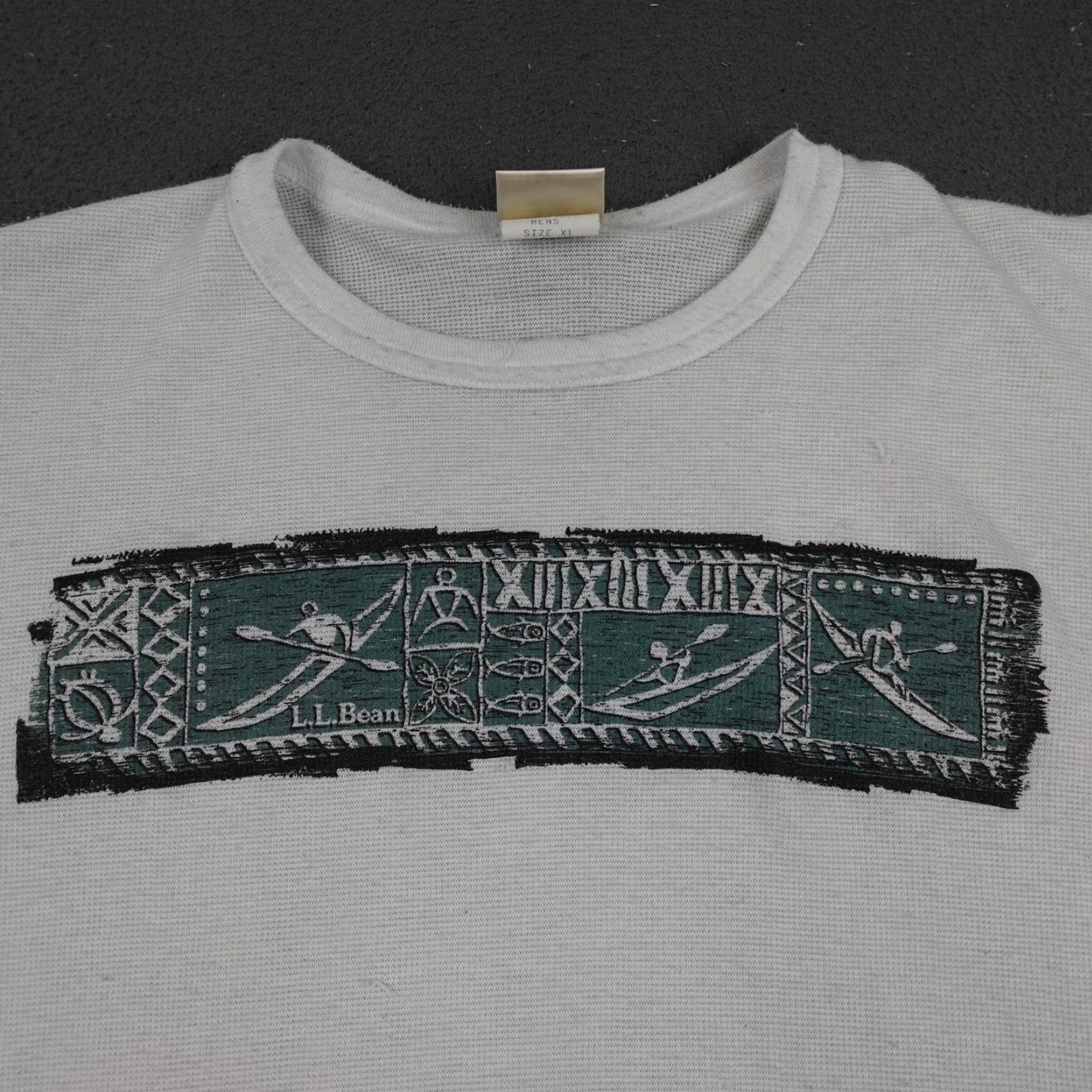 Vintage VINTAGE L.L. Bean Shirt Mens XL White Thermal Size US XL / EU 56 / 4 - 3 Thumbnail