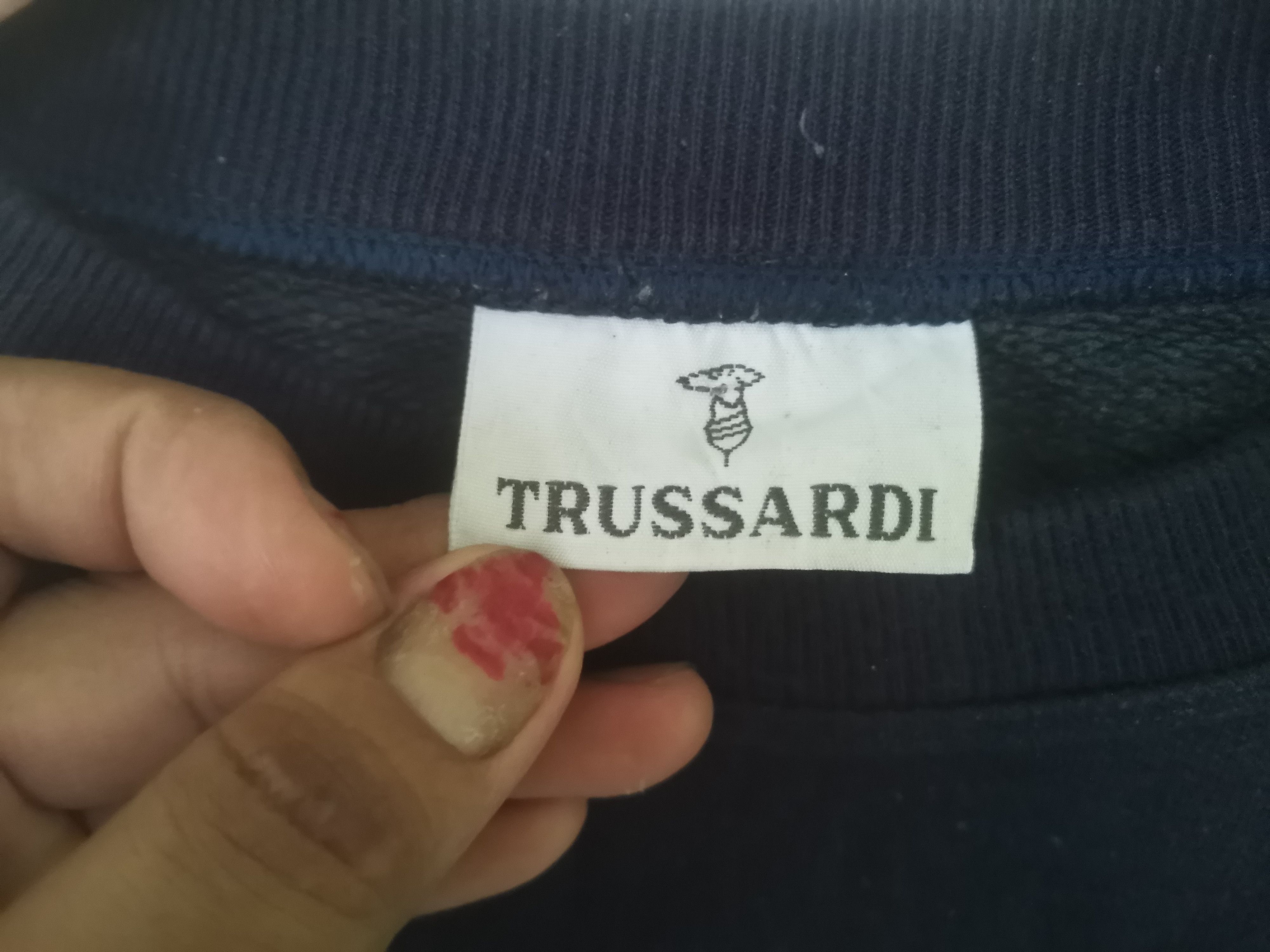 Trussardi Rare Trussardi sweatshirt navy blue colour Size US L / EU 52-54 / 3 - 4 Thumbnail