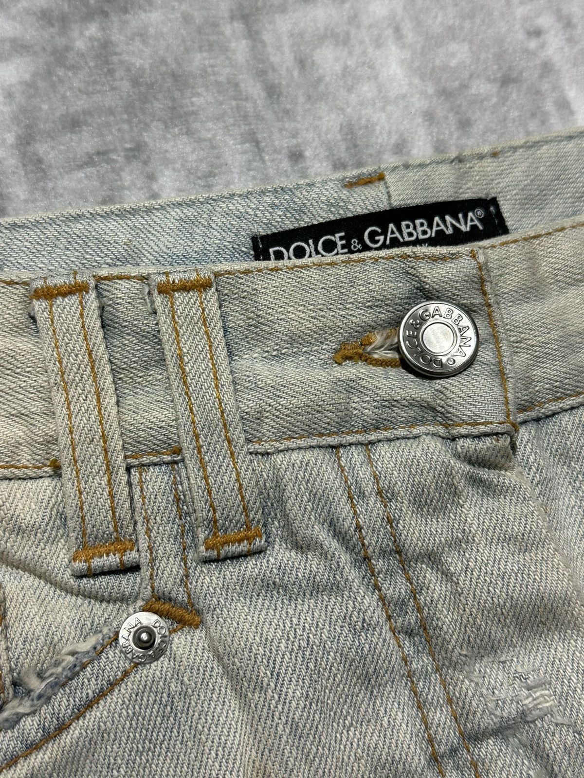 Dolce & Gabbana Dolce & Gabbana distressed-effect denim mini skirt Size 30" / US 8 / IT 44 - 4 Thumbnail
