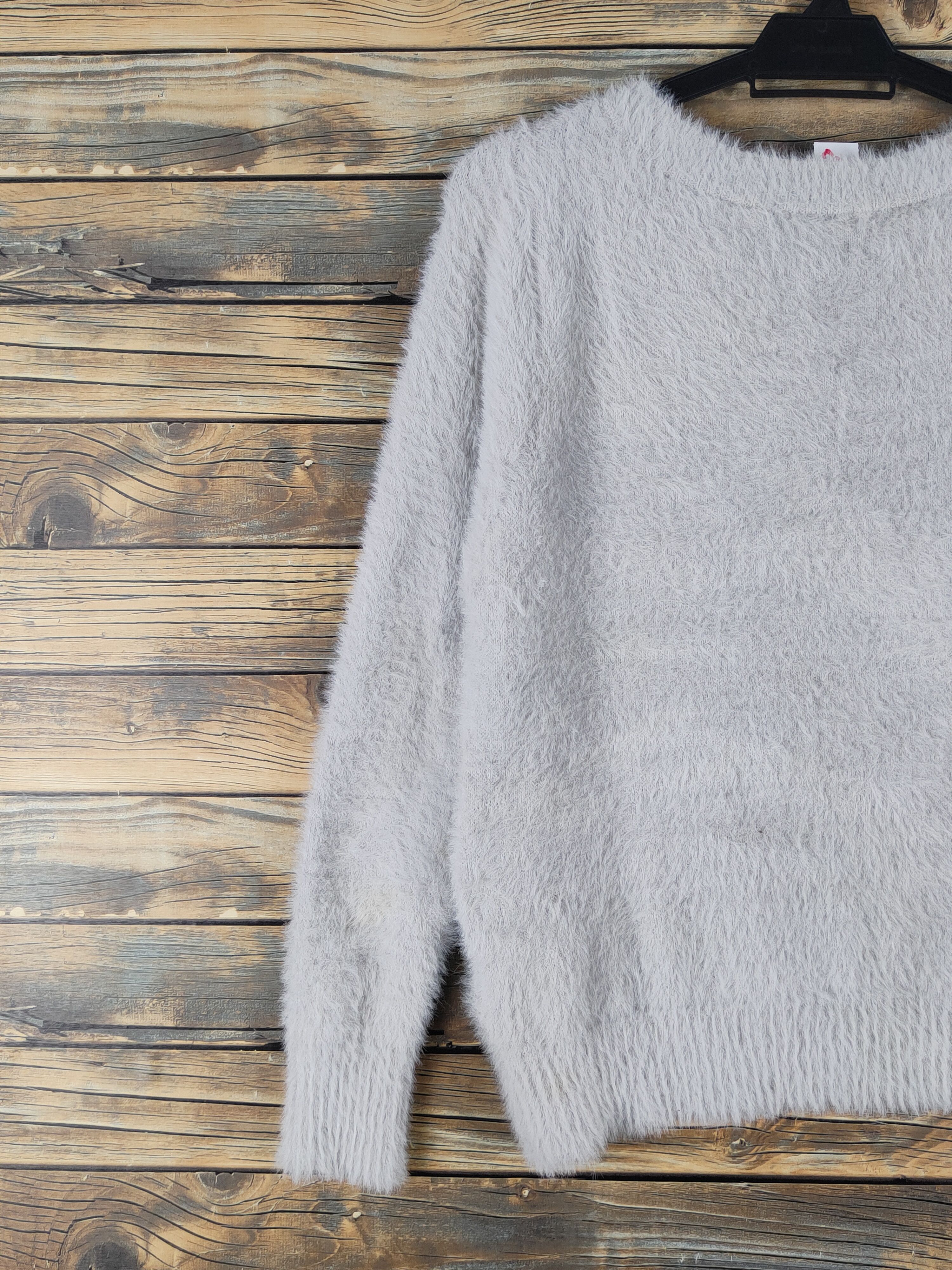 Japanese Brand Candy Holic Gray Shag Shaggy Fur Mohair Knitwear #W1632 Size M / US 6-8 / IT 42-44 - 8 Thumbnail