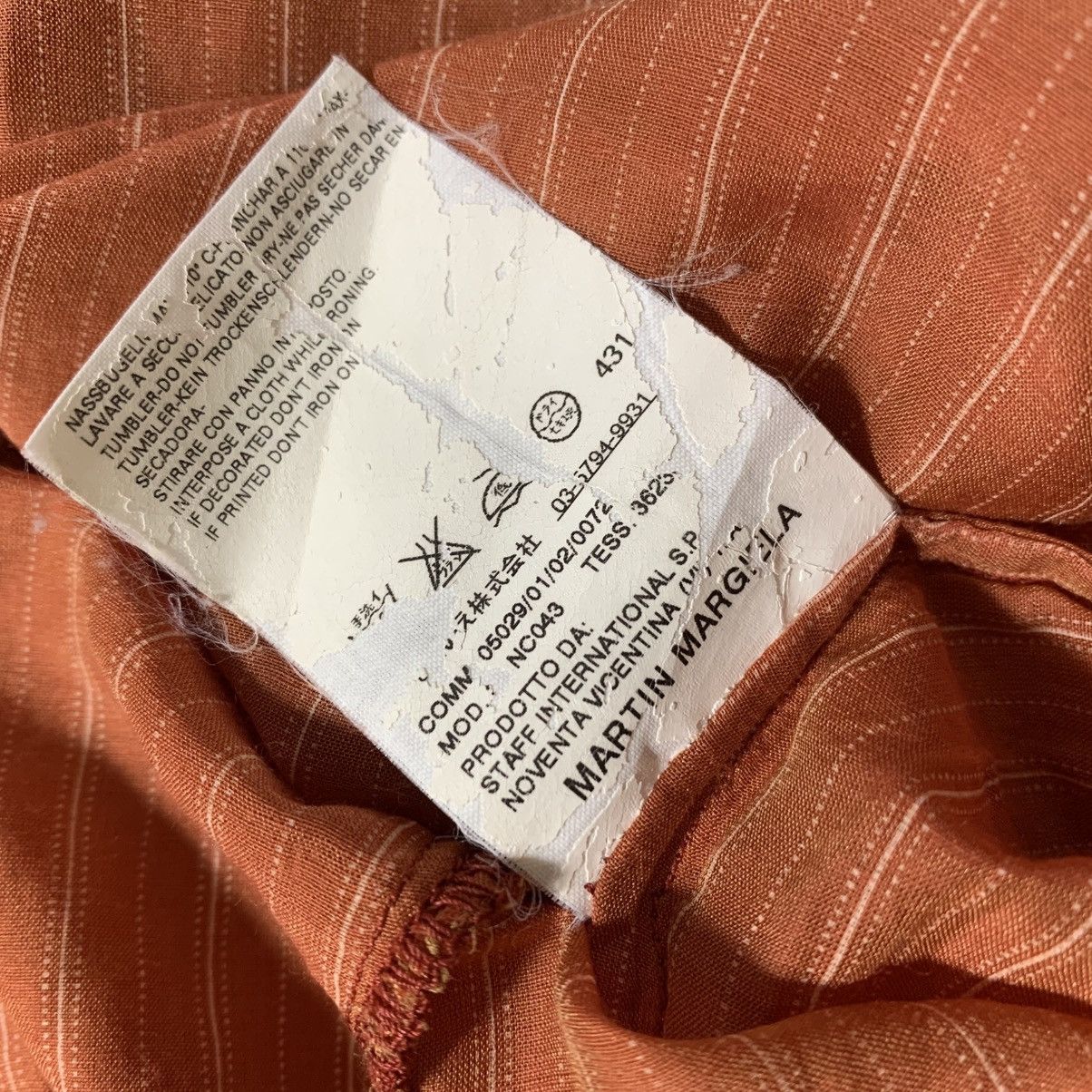 Maison Margiela Maison Martin Margeila V Neck Shirt Stripe Orange Size S / US 4 / IT 40 - 9 Thumbnail