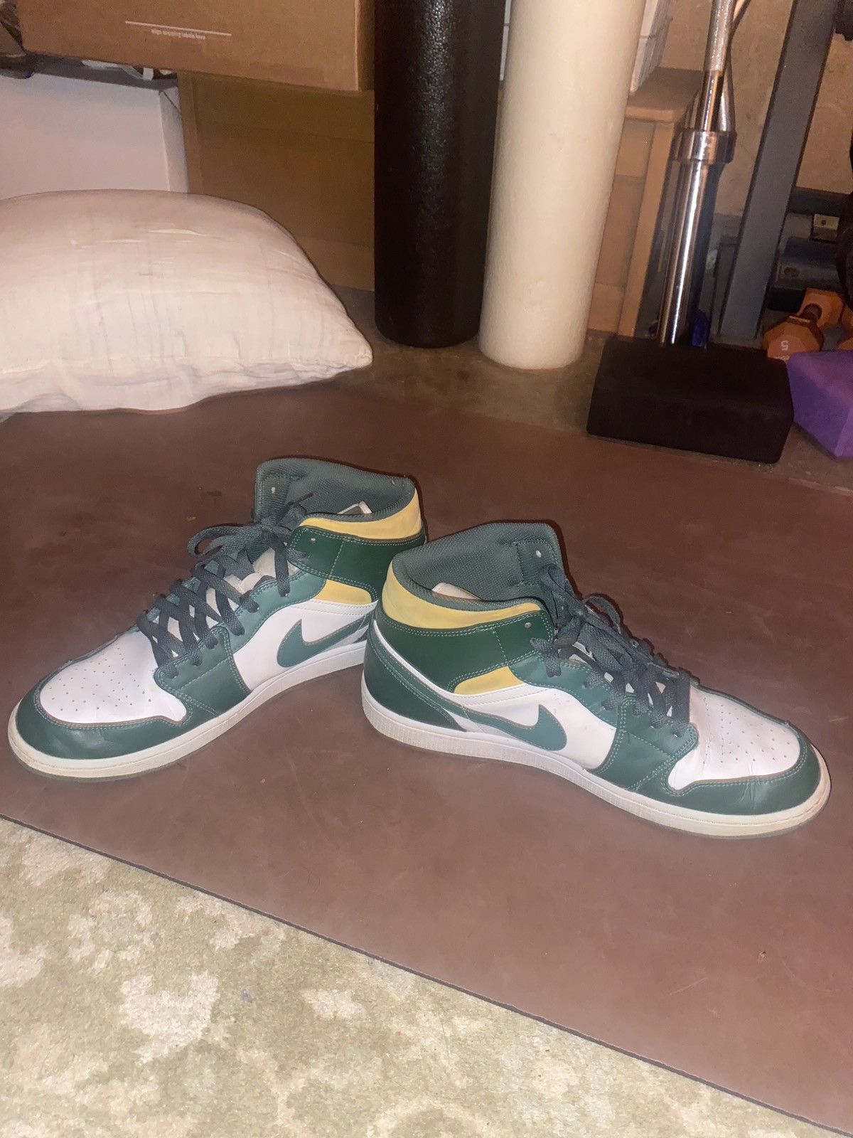 White and Green Jordan 1 Hightops