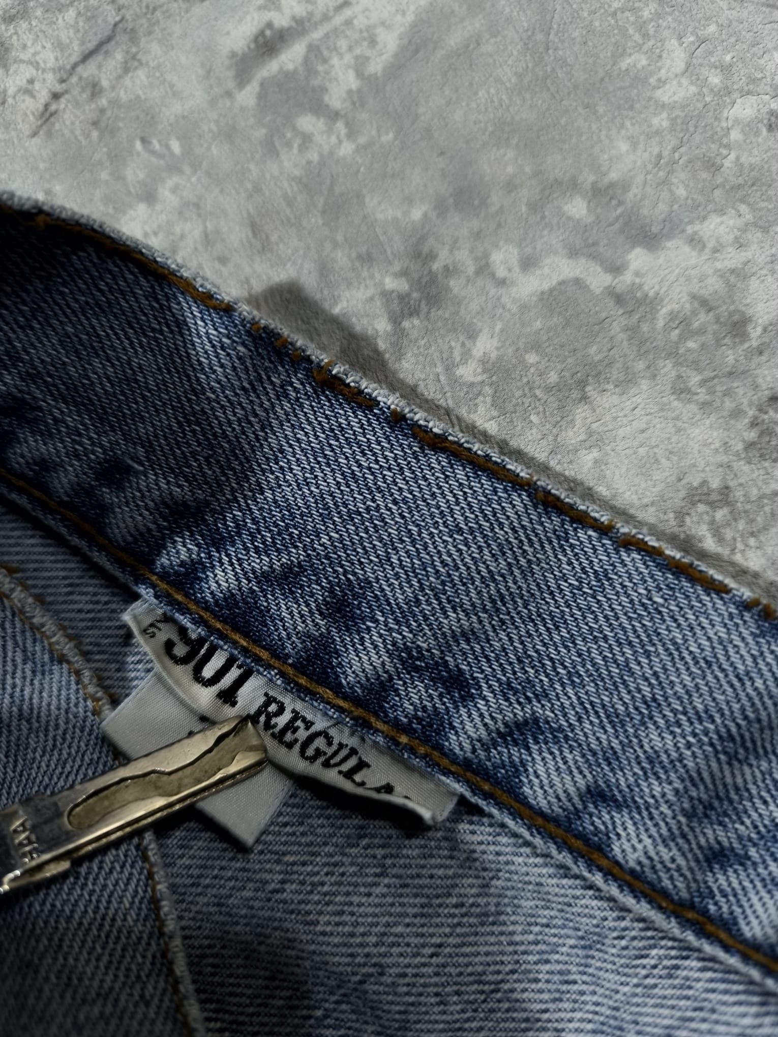 Vintage Vintage 90s Replay Italy Baby Blue Distressed Faded Jeans Size US 31 - 5 Thumbnail