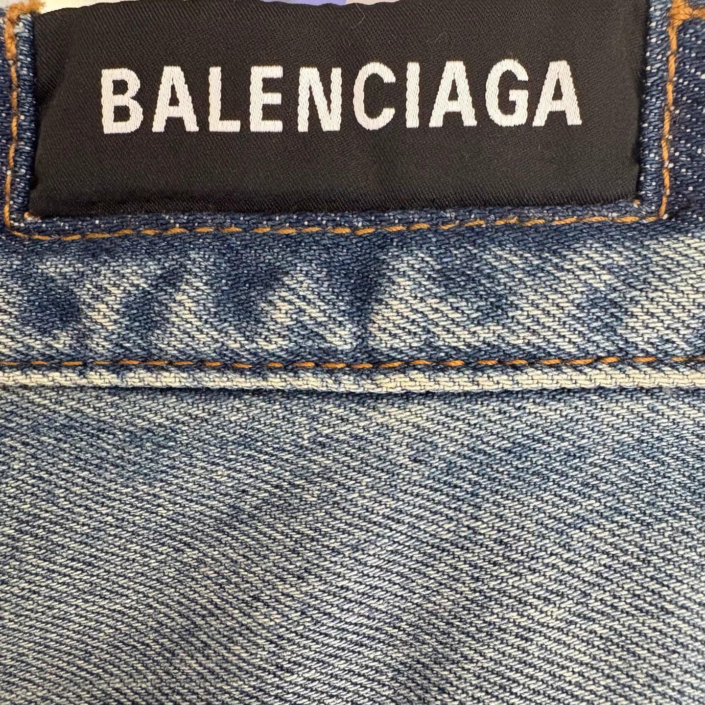 Balenciaga Balenciaga Distressed Camo Two-Tone Denim Jeans XXS Size US 26 / EU 42 - 9 Thumbnail